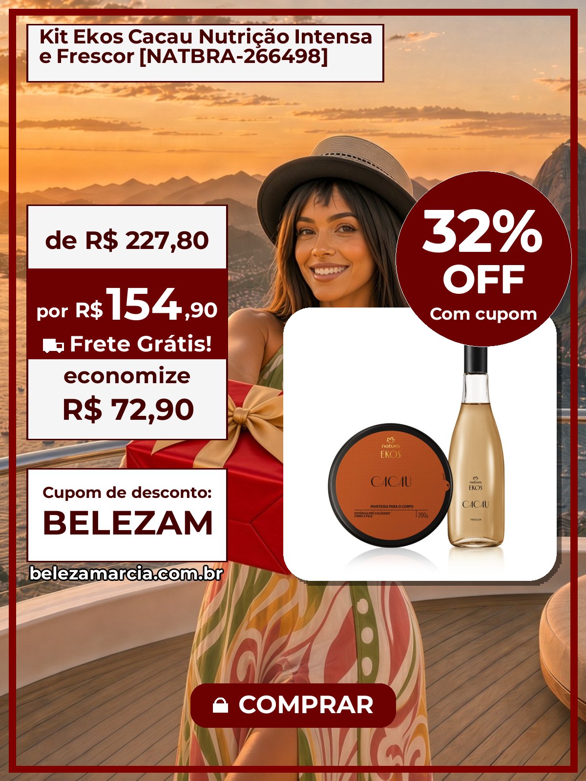 Kit Ekos Cacau Nutrição Intensa e Frescor [NATBRA-266498]