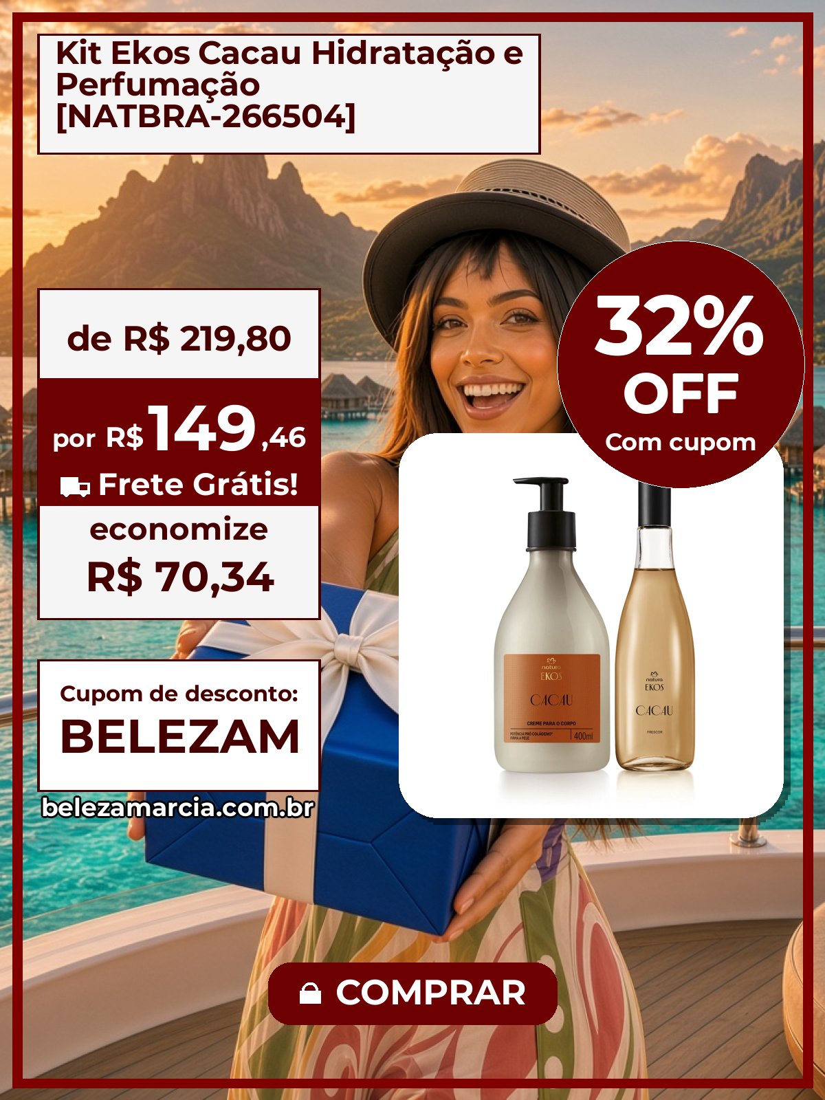 Kit Ekos Cacau Hidratação e Perfumação [NATBRA-266504]