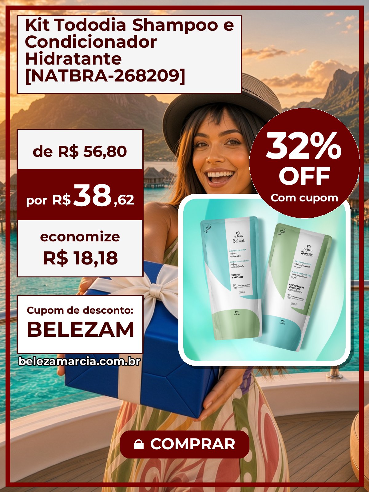 Kit Tododia Shampoo e Condicionador Hidratante [NATBRA-268209]