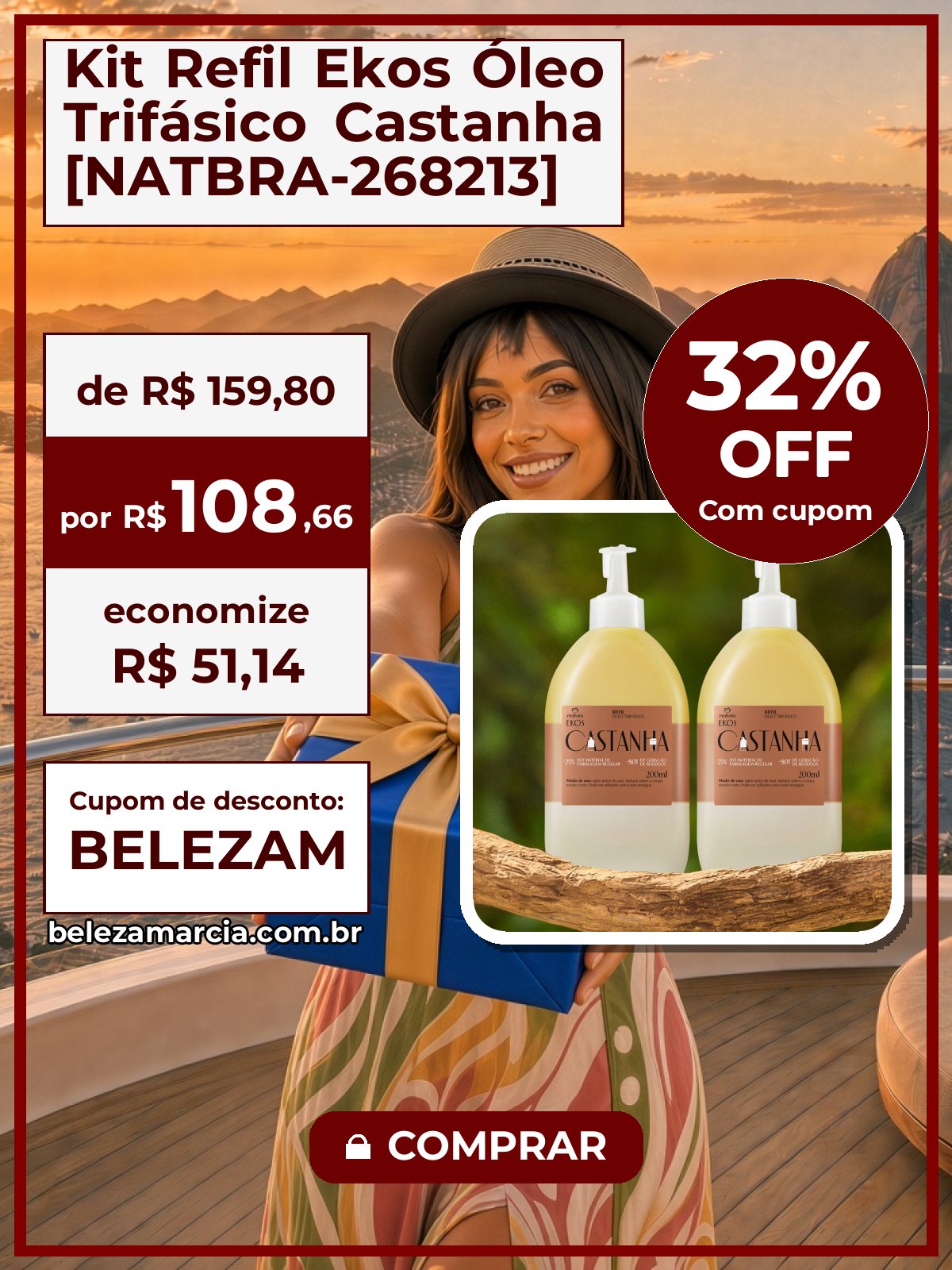 Kit Refil Ekos Óleo Trifásico Castanha [NATBRA-268213]