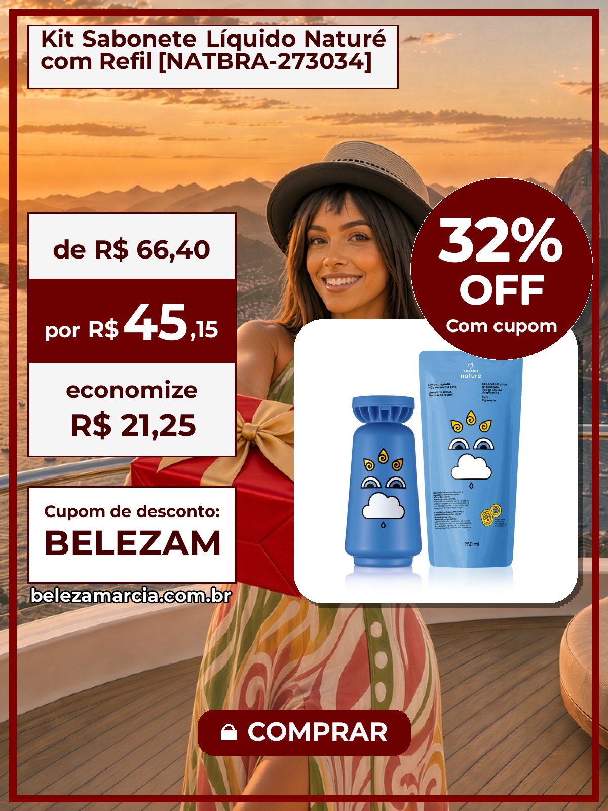 Kit Sabonete Líquido Naturé com Refil [NATBRA-273034]