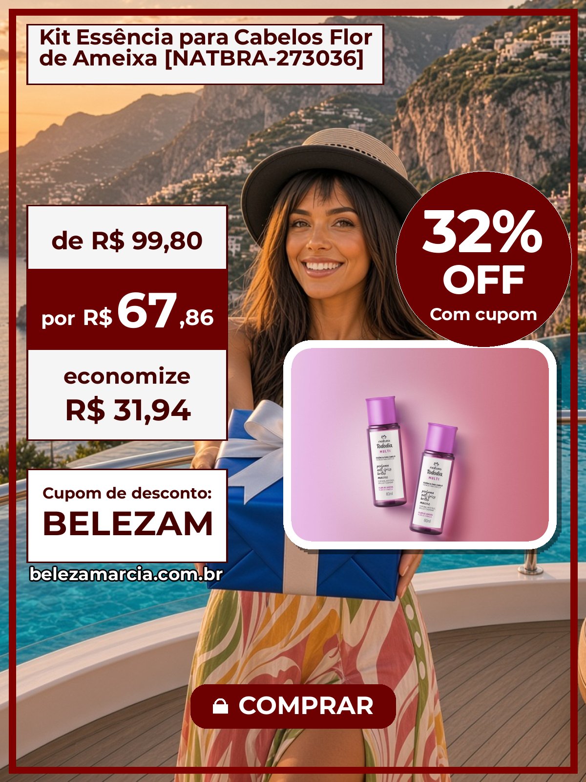 Kit Essência para Cabelos Flor de Ameixa [NATBRA-273036]