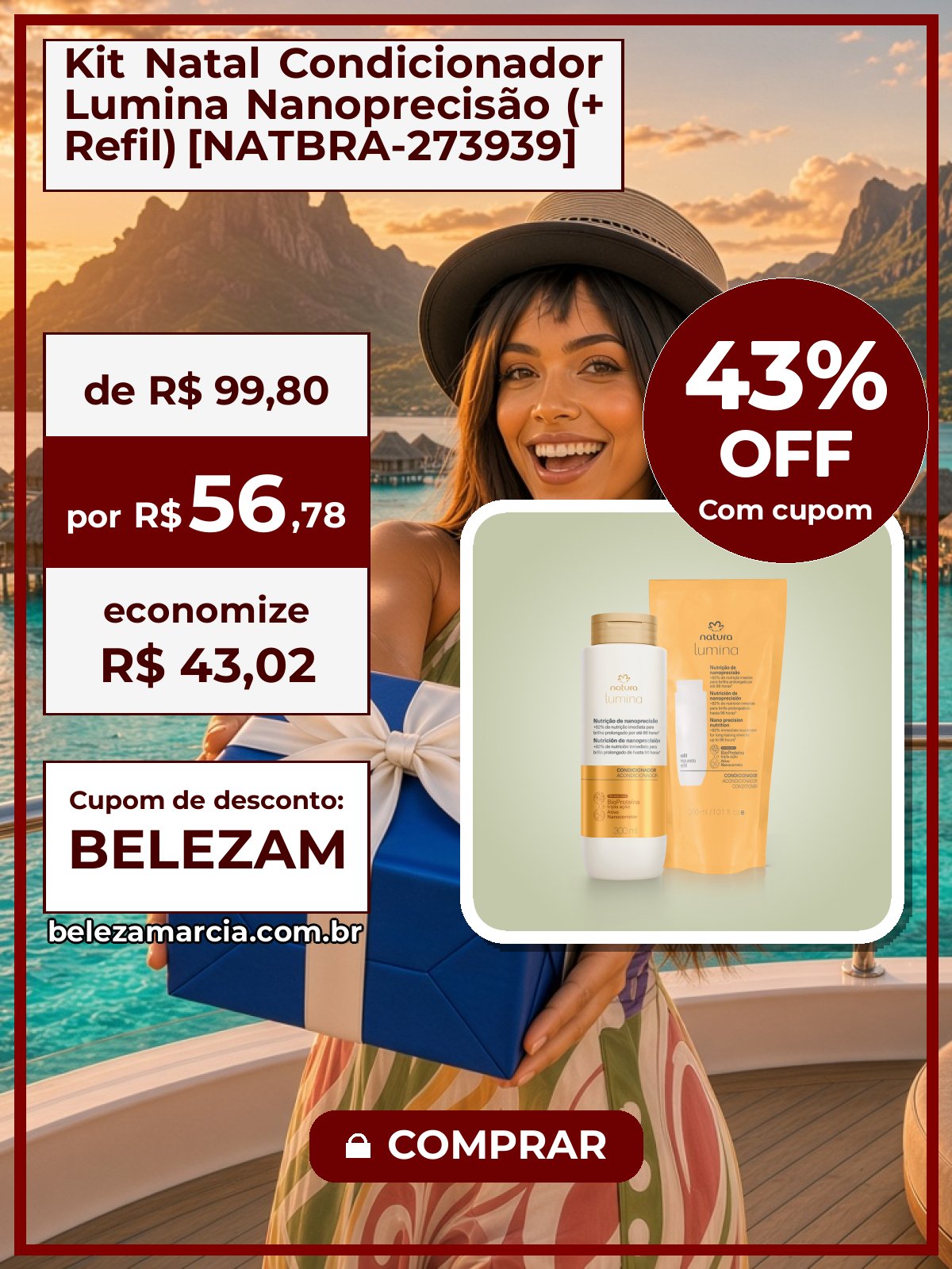 Kit Natal Condicionador Lumina Nanoprecisão (+ Refil) [NATBRA-273939]