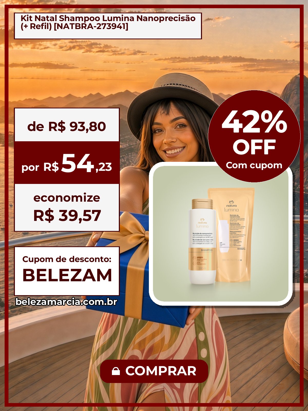 Kit Natal Shampoo Lumina Nanoprecisão (+ Refil) [NATBRA-273941]