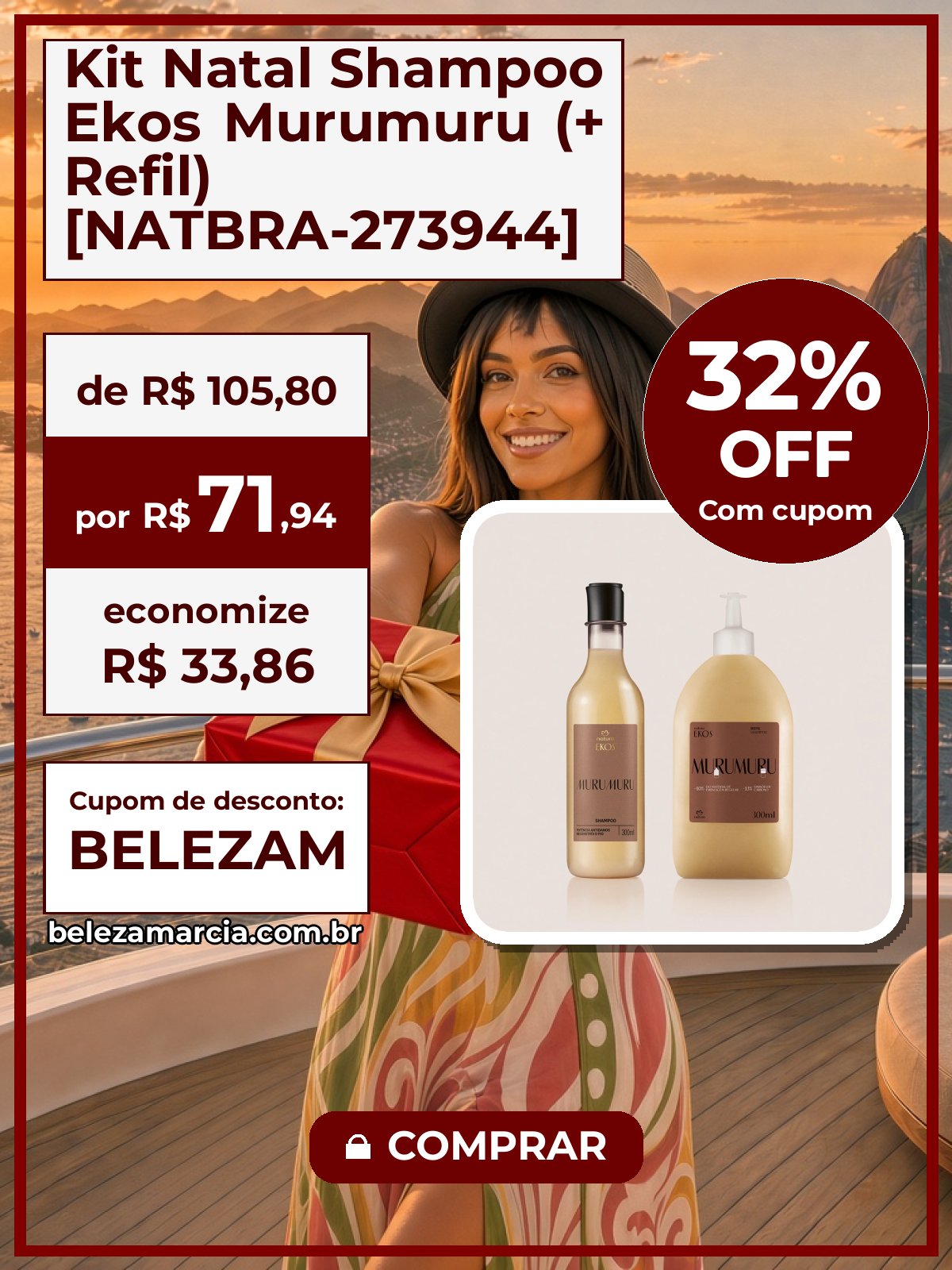 Kit Natal Shampoo Ekos Murumuru (+ Refil) [NATBRA-273944]