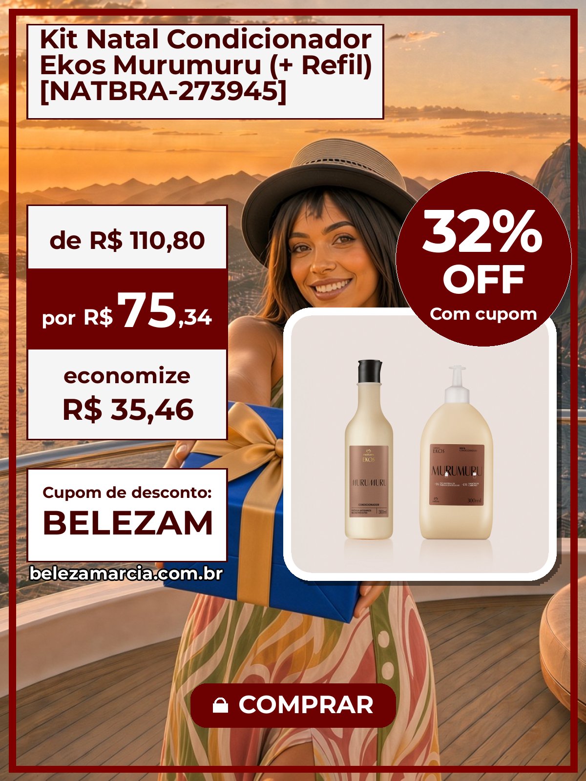 Kit Natal Condicionador Ekos Murumuru (+ Refil) [NATBRA-273945]