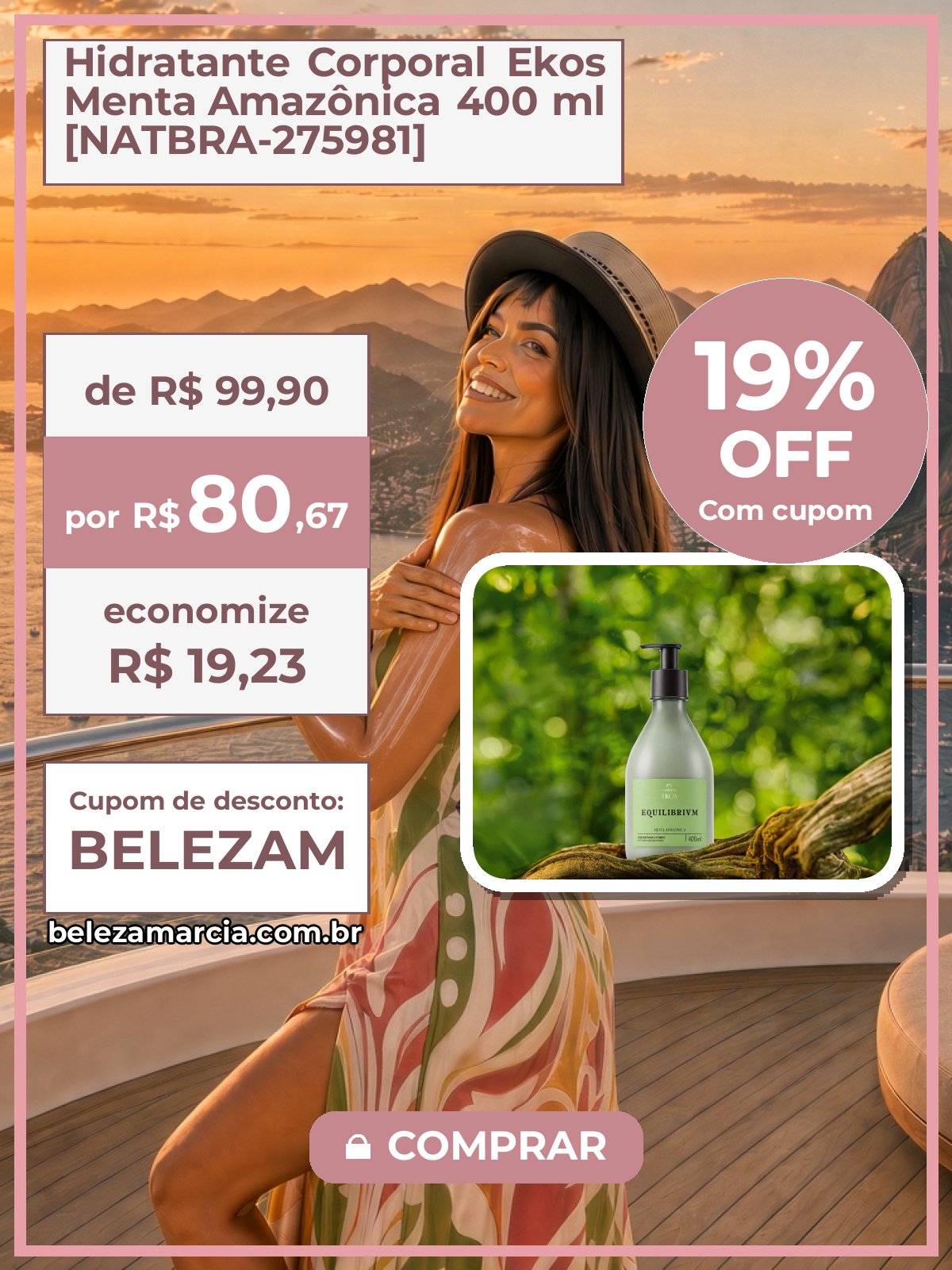 Hidratante Corporal Ekos Menta Amazônica 400 ml [NATBRA-275981]