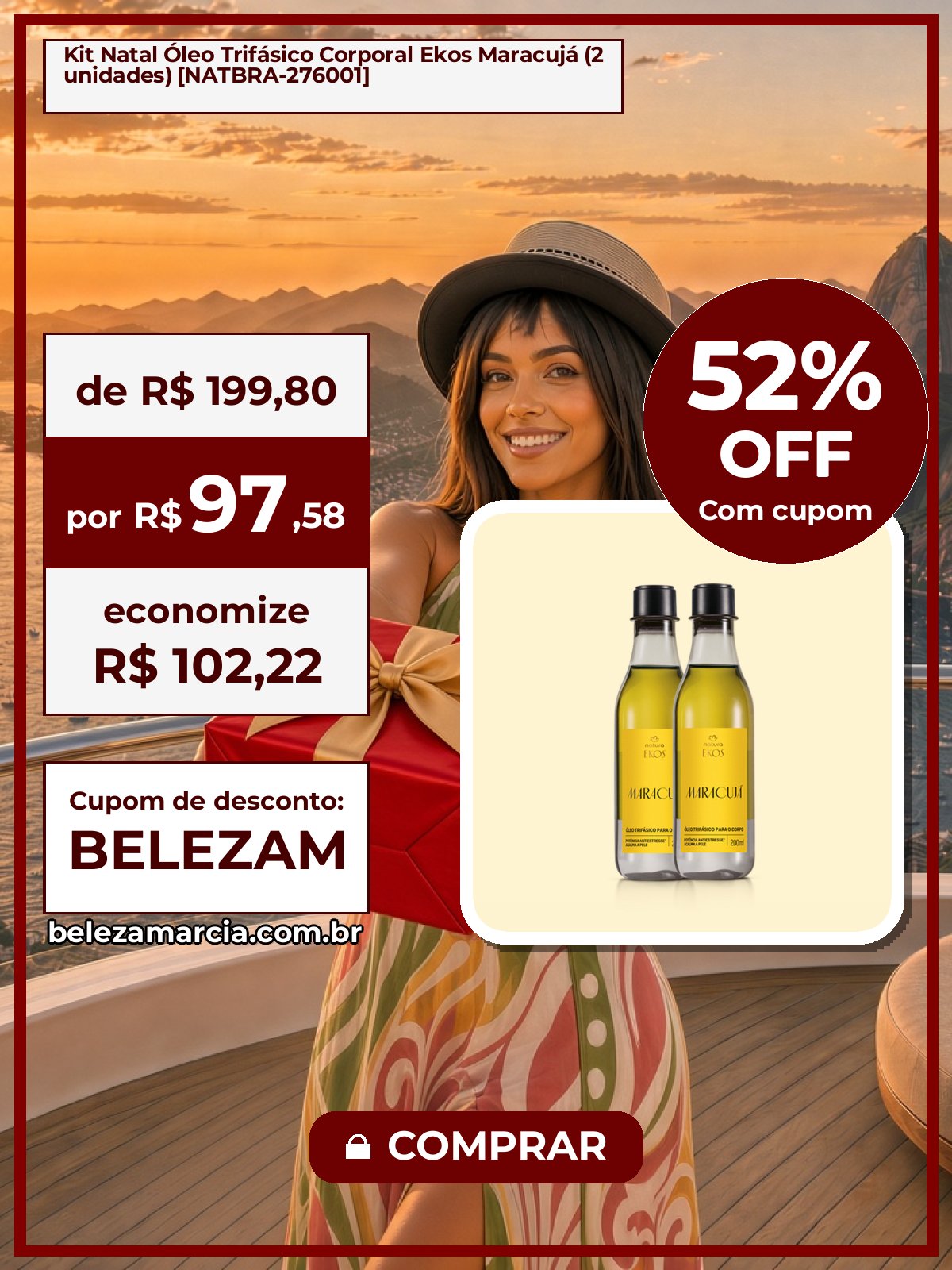 Kit Natal Óleo Trifásico Corporal Ekos Maracujá (2 unidades) [NATBRA-276001]