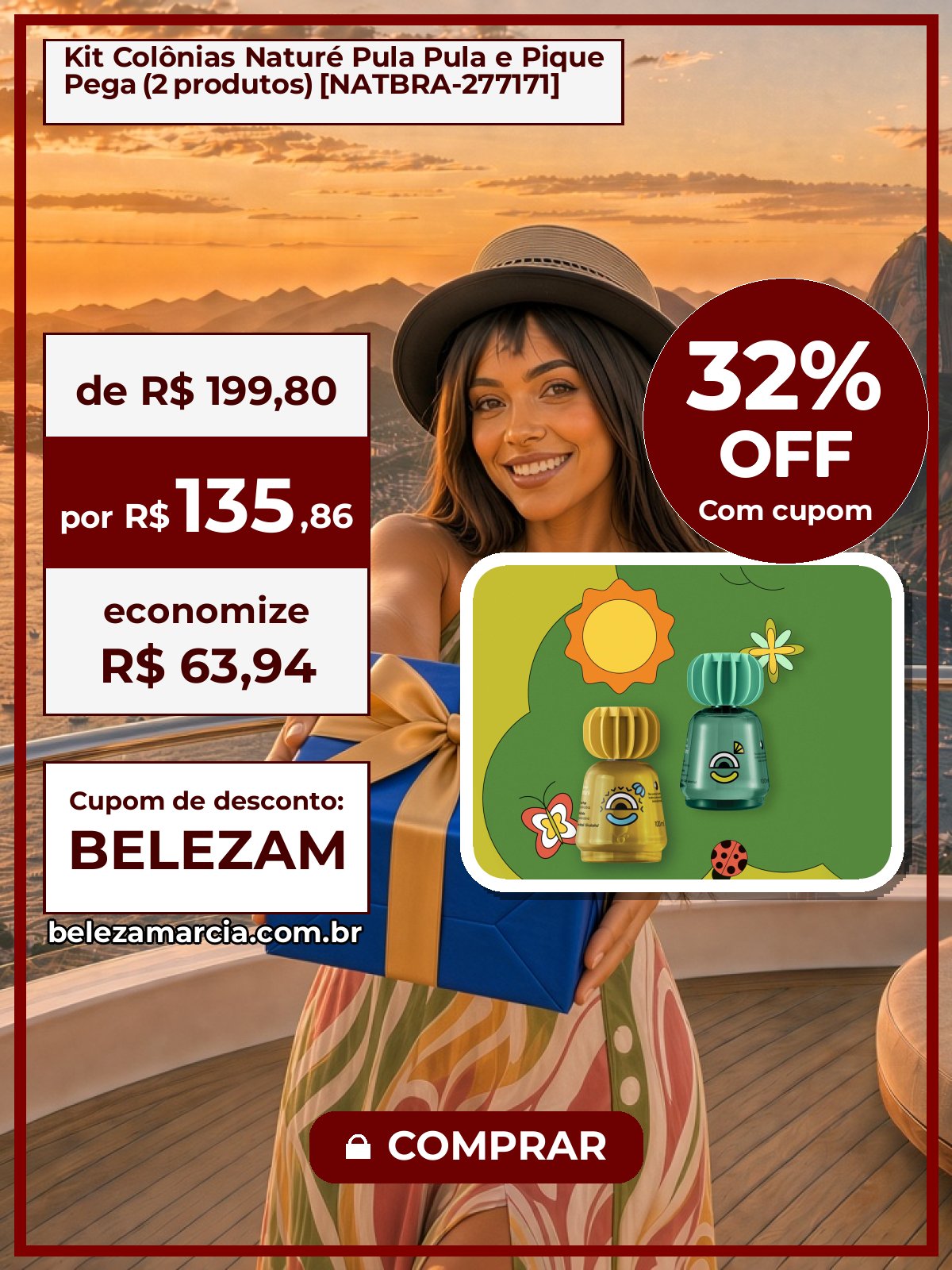 Kit Colônias Naturé Pula Pula e Pique Pega (2 produtos) [NATBRA-277171]