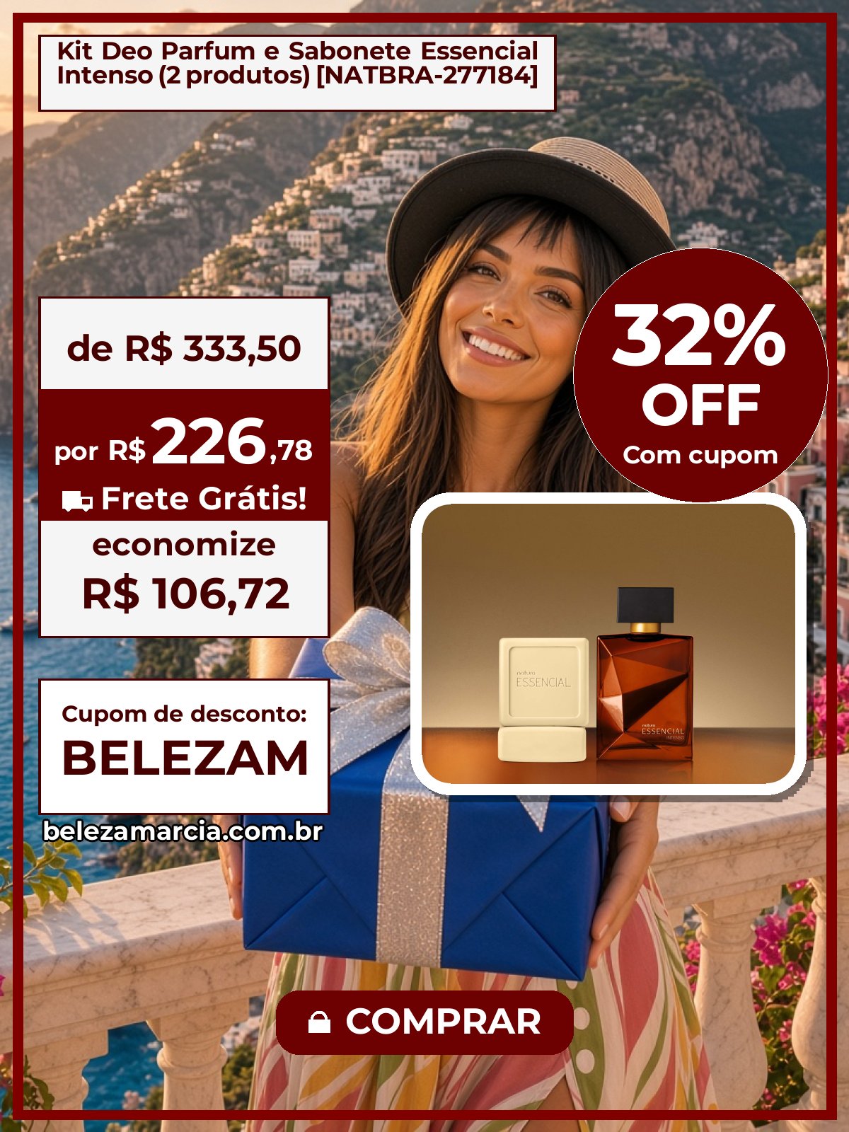 Kit Deo Parfum e Sabonete Essencial Intenso (2 produtos) [NATBRA-277184]