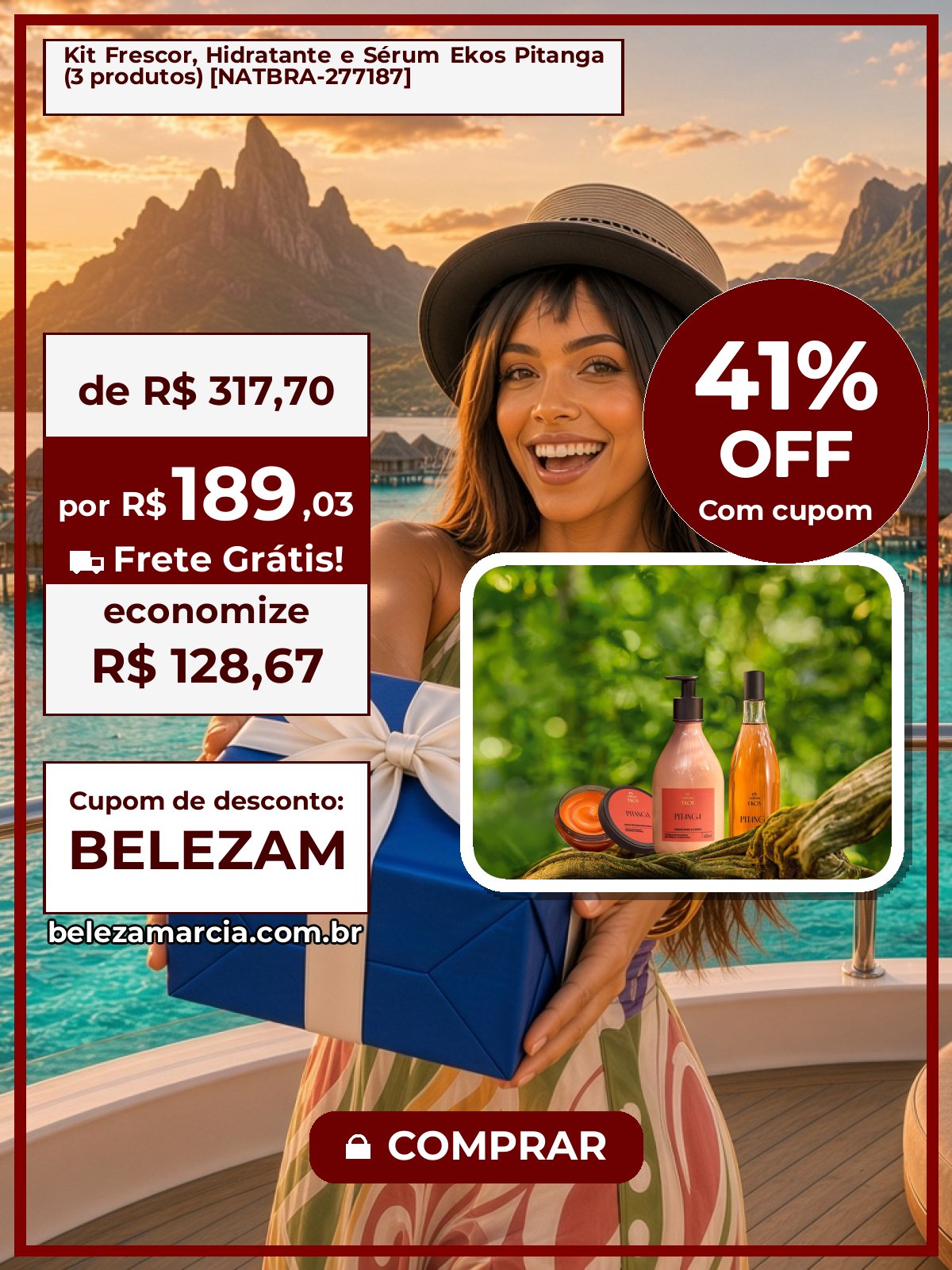 Kit Frescor, Hidratante e Sérum Ekos Pitanga (3 produtos) [NATBRA-277187]