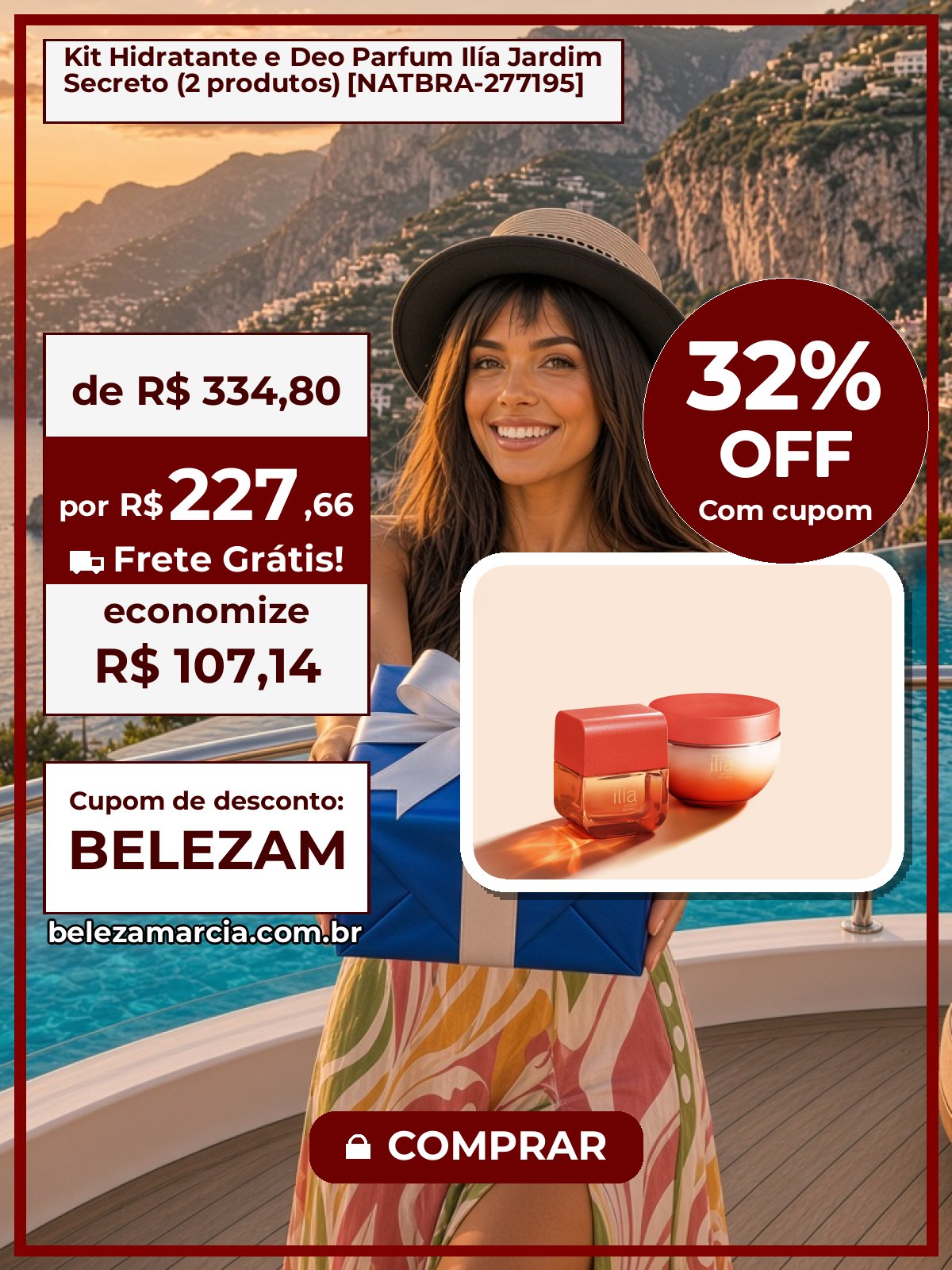 Kit Hidratante e Deo Parfum Ilía Jardim Secreto (2 produtos) [NATBRA-277195]