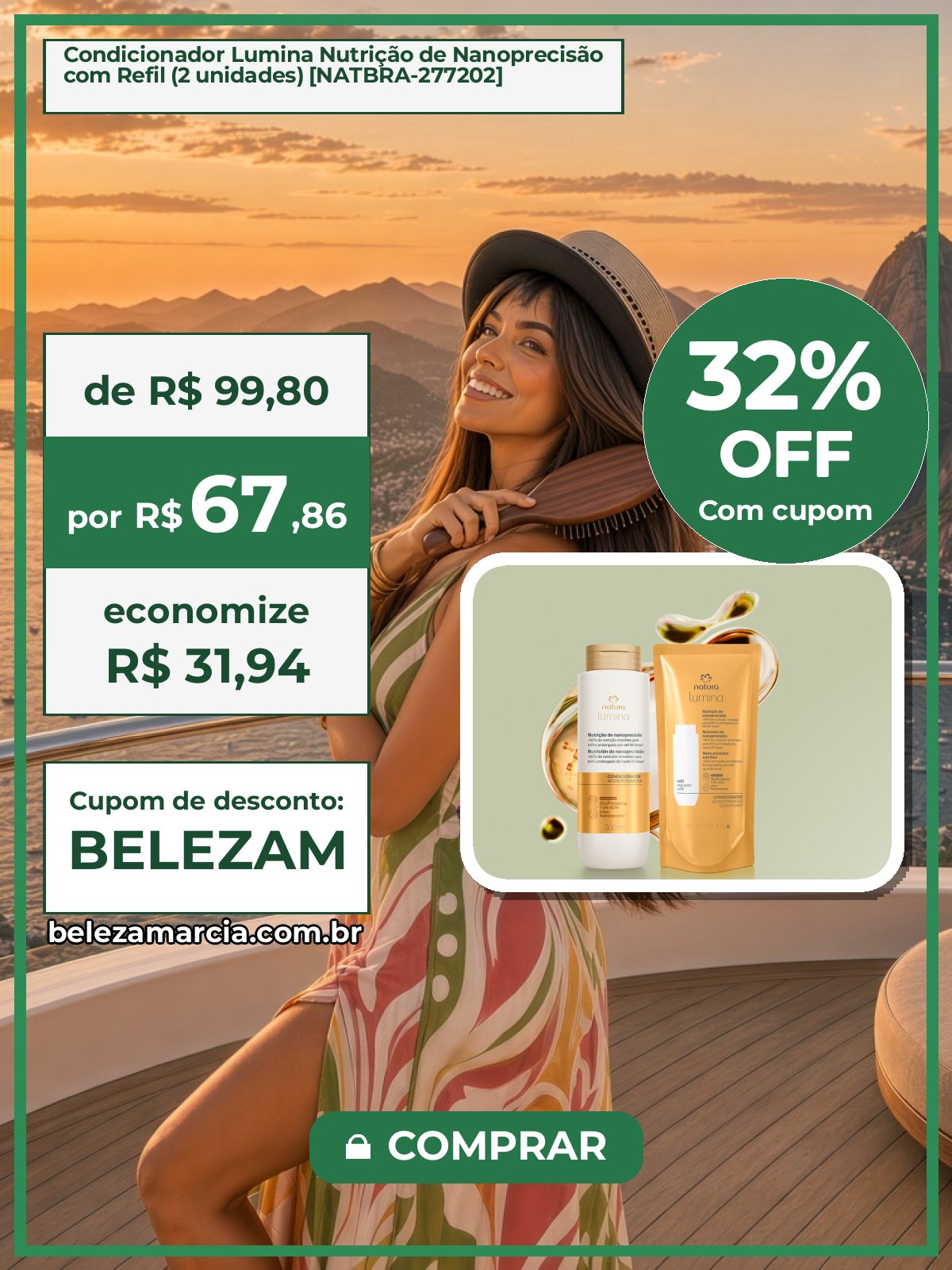 Condicionador Lumina Nutrição de Nanoprecisão com Refil (2 unidades) [NATBRA-277202]