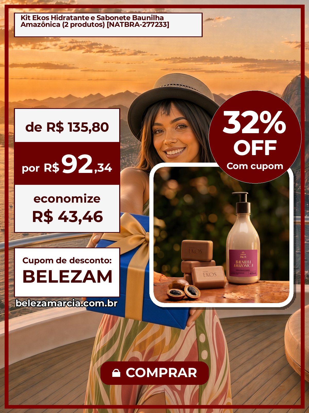 Kit Ekos Hidratante e Sabonete Baunilha Amazônica (2 produtos) [NATBRA-277233]
