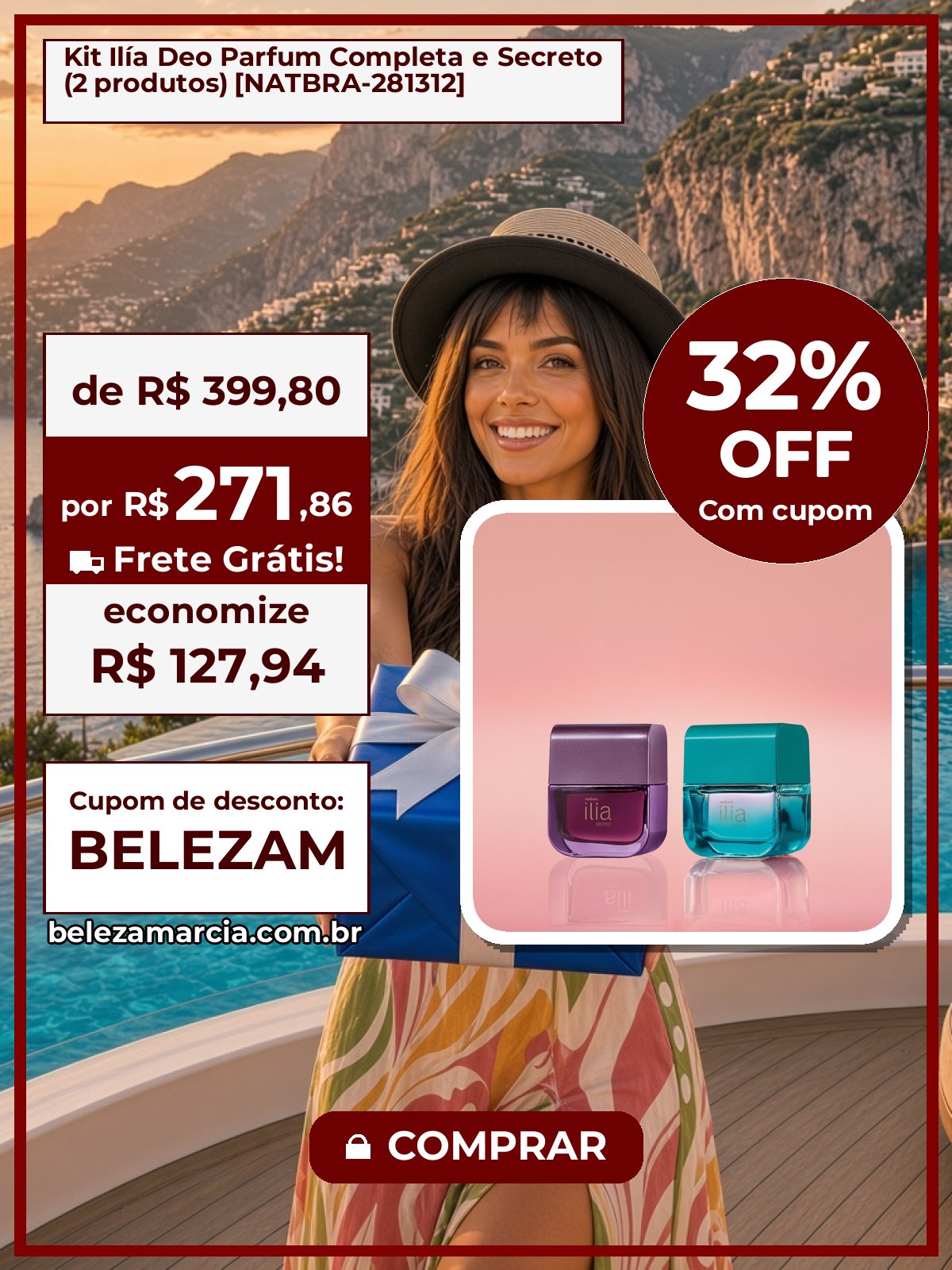 Kit Ilía Deo Parfum Completa e Secreto (2 produtos) [NATBRA-281312]