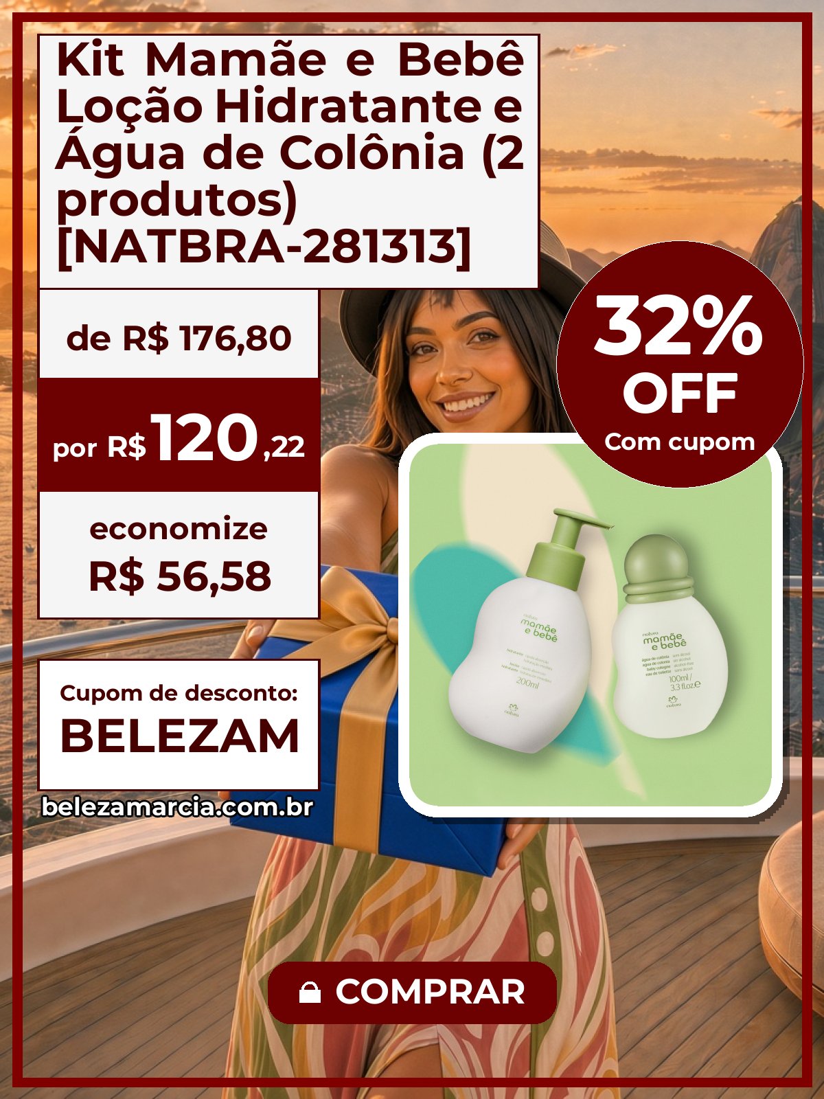Kit Mamãe e Bebê Loção Hidratante e Água de Colônia (2 produtos) [NATBRA-281313]