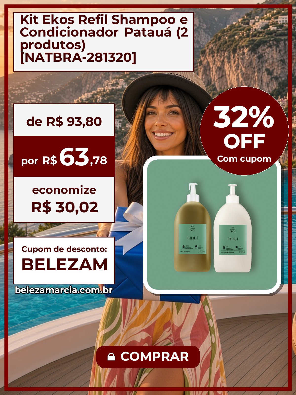 Kit Ekos Refil Shampoo e Condicionador Patauá (2 produtos) [NATBRA-281320]