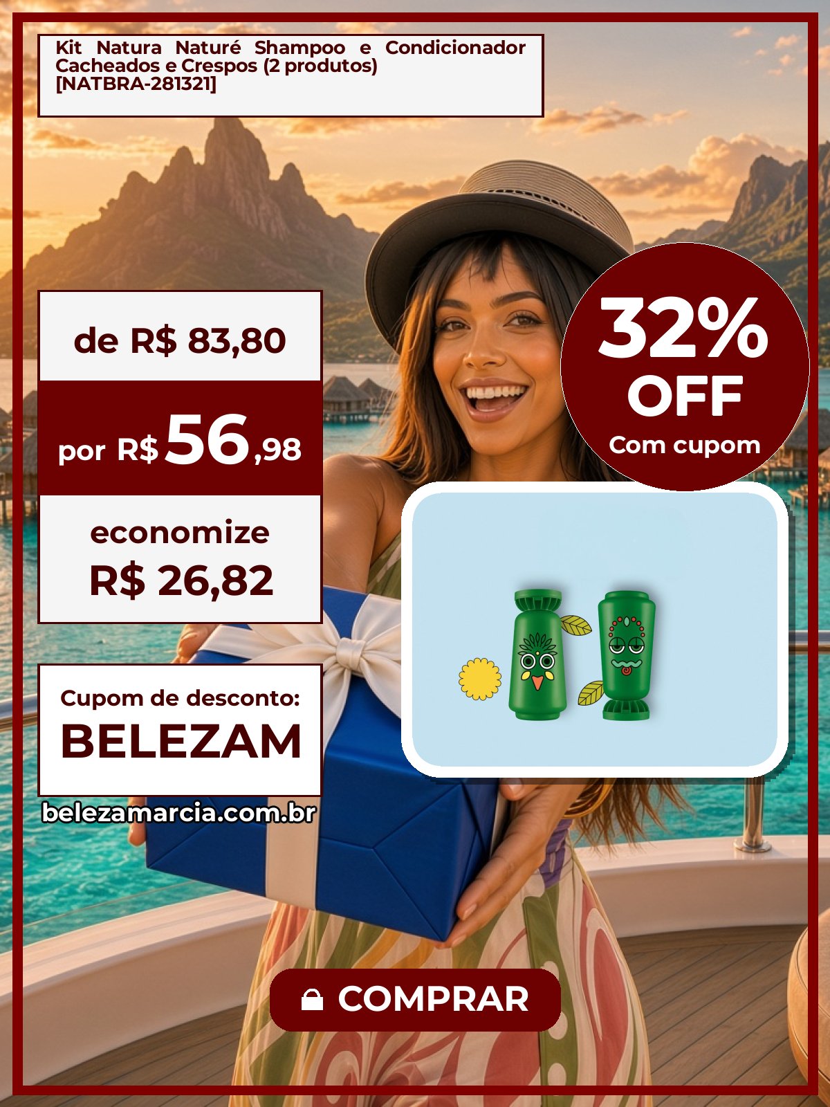 Kit Natura Naturé Shampoo e Condicionador Cacheados e Crespos (2 produtos) [NATBRA-281321]