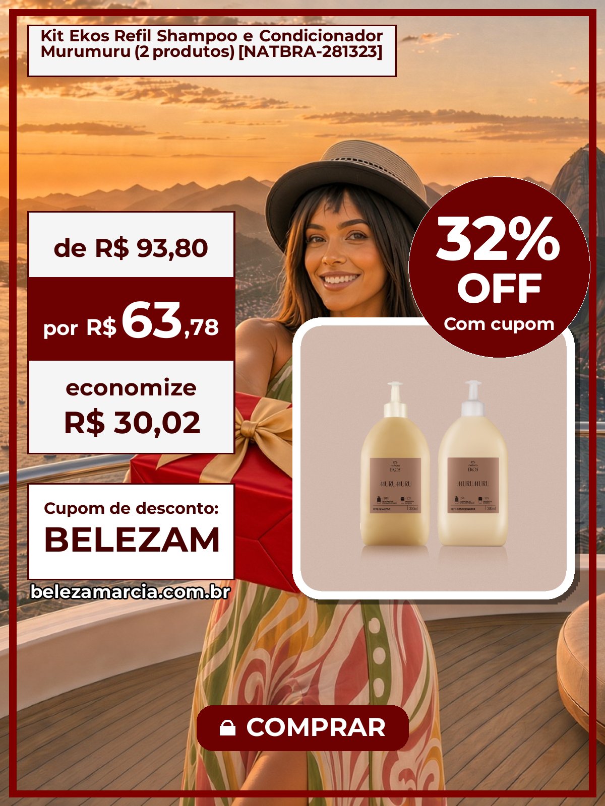 Kit Ekos Refil Shampoo e Condicionador Murumuru (2 produtos) [NATBRA-281323]