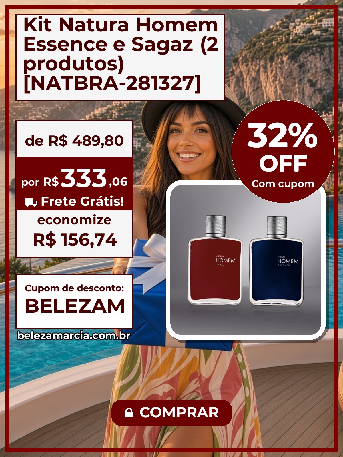 Kit Natura Homem Essence e Sagaz (2 produtos) [NATBRA-281327]