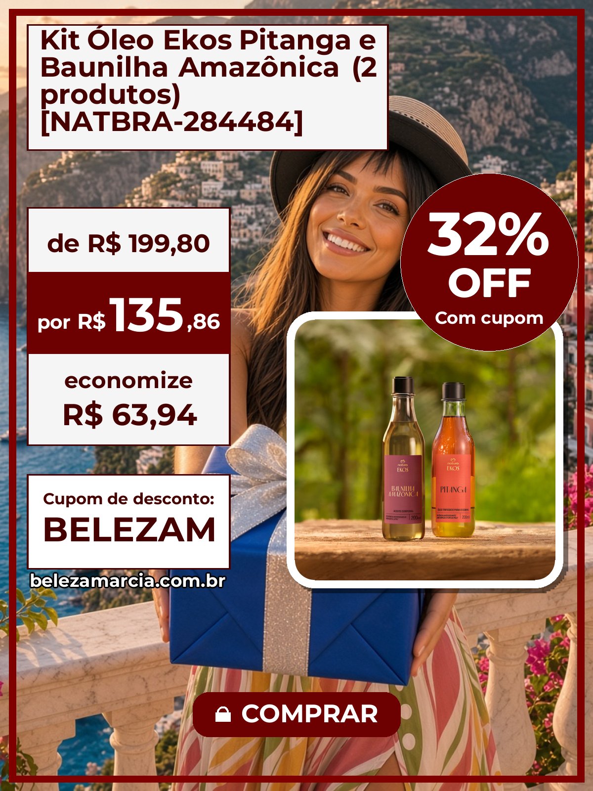 Kit Óleo Ekos Pitanga e Baunilha Amazônica (2 produtos) [NATBRA-284484]