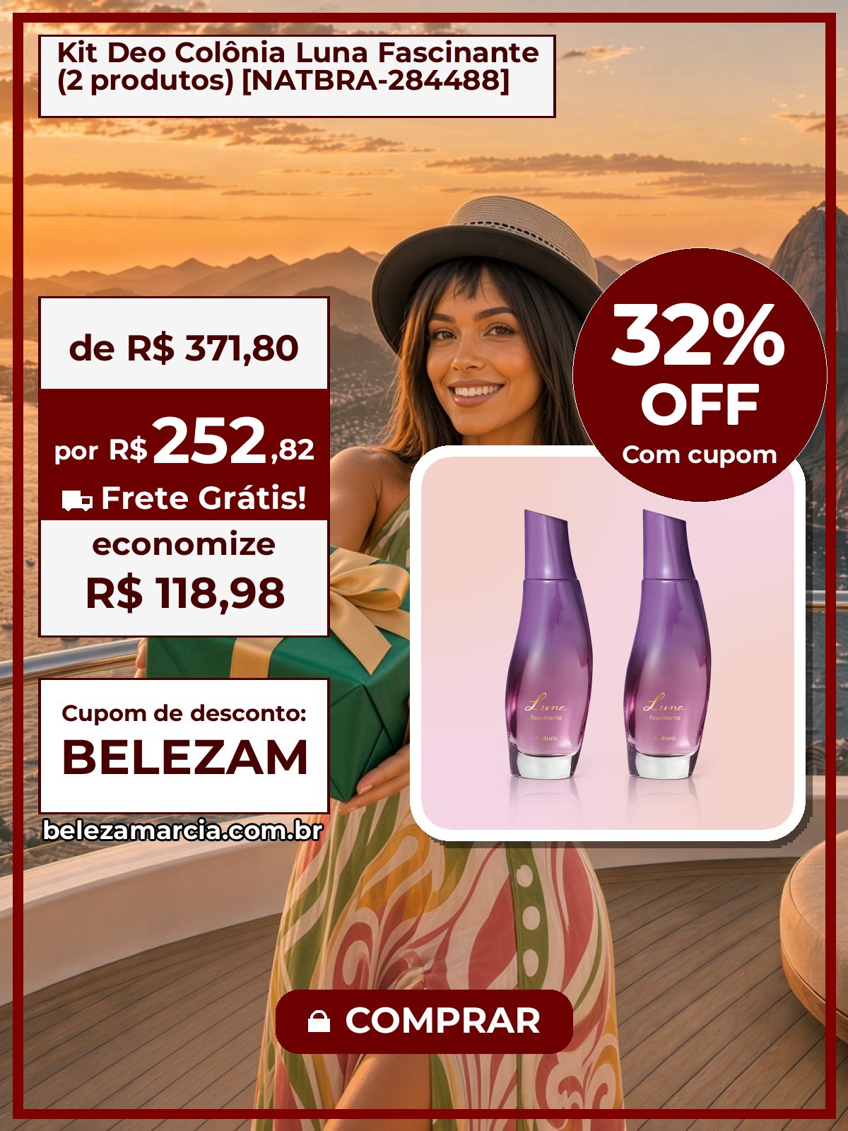 Kit Deo Colônia Luna Fascinante (2 produtos) [NATBRA-284488]