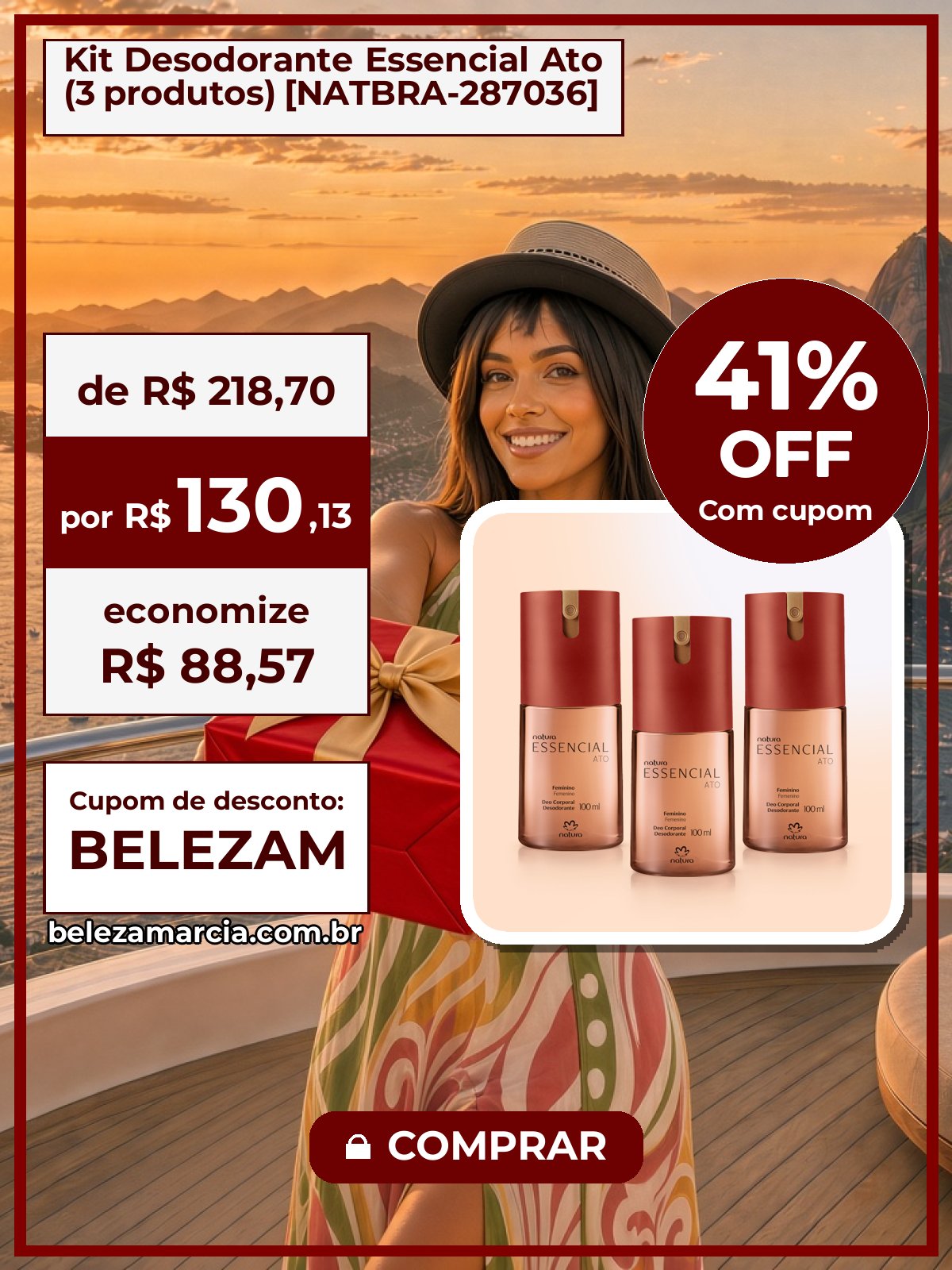 Kit Desodorante Essencial Ato (3 produtos) [NATBRA-287036]