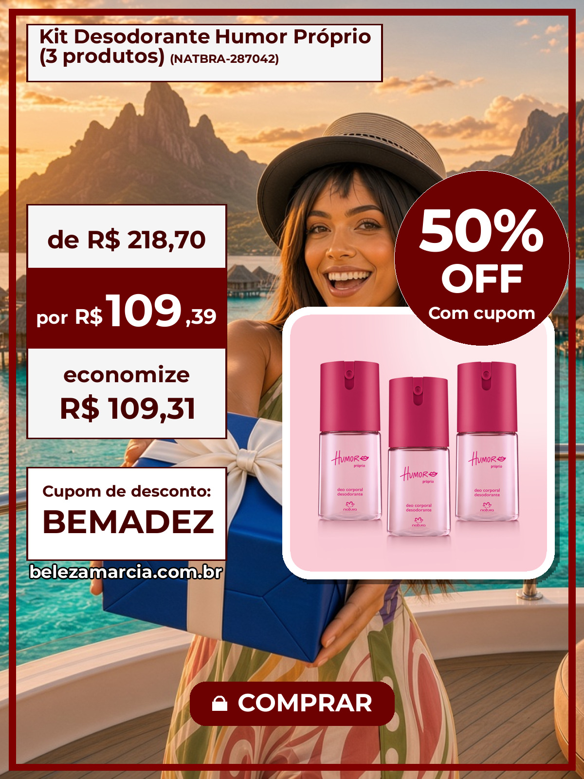 Kit Desodorante Humor Próprio (3 produtos)