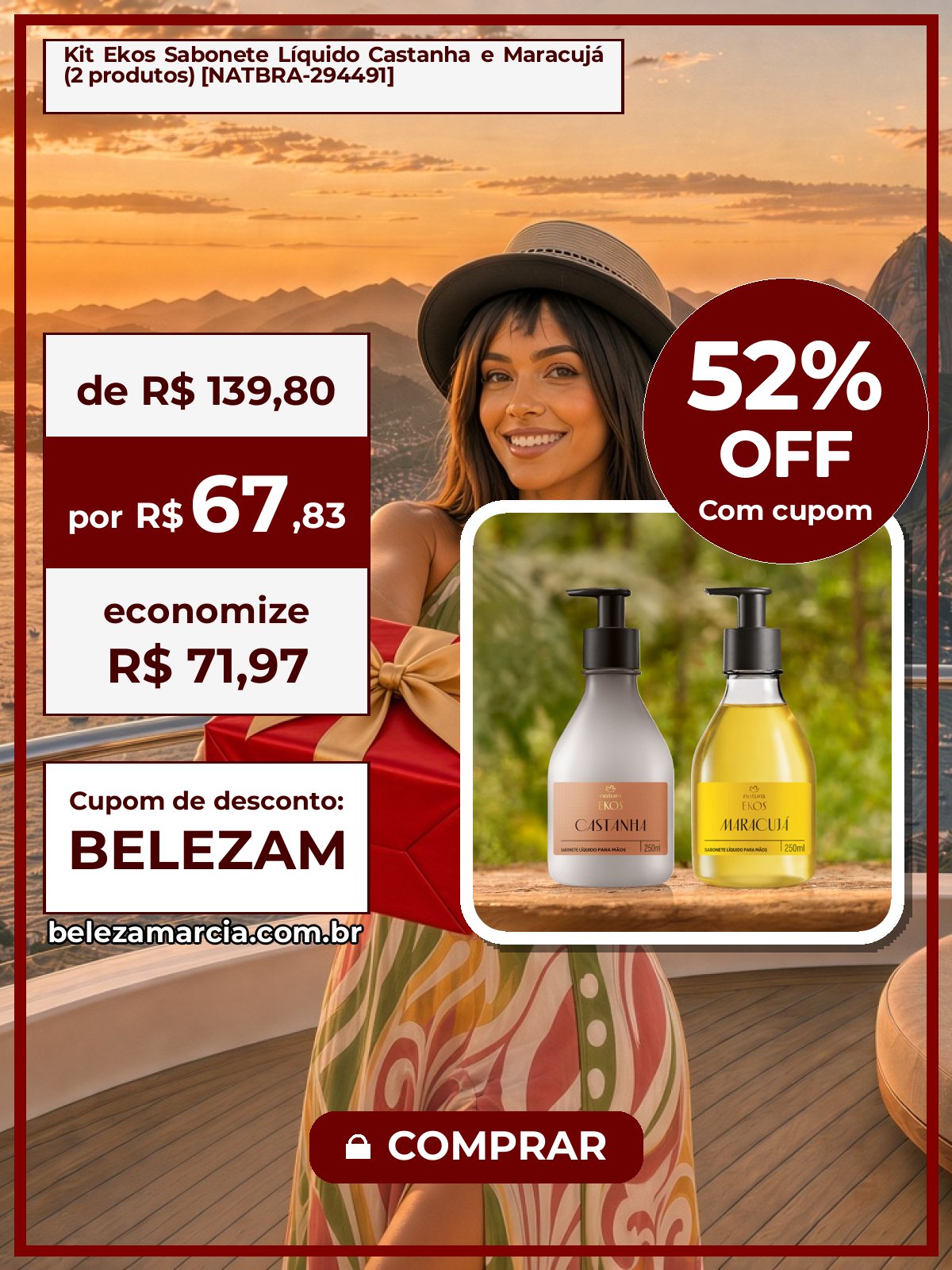 Kit Ekos Sabonete Líquido Castanha e Maracujá (2 produtos) [NATBRA-294491]