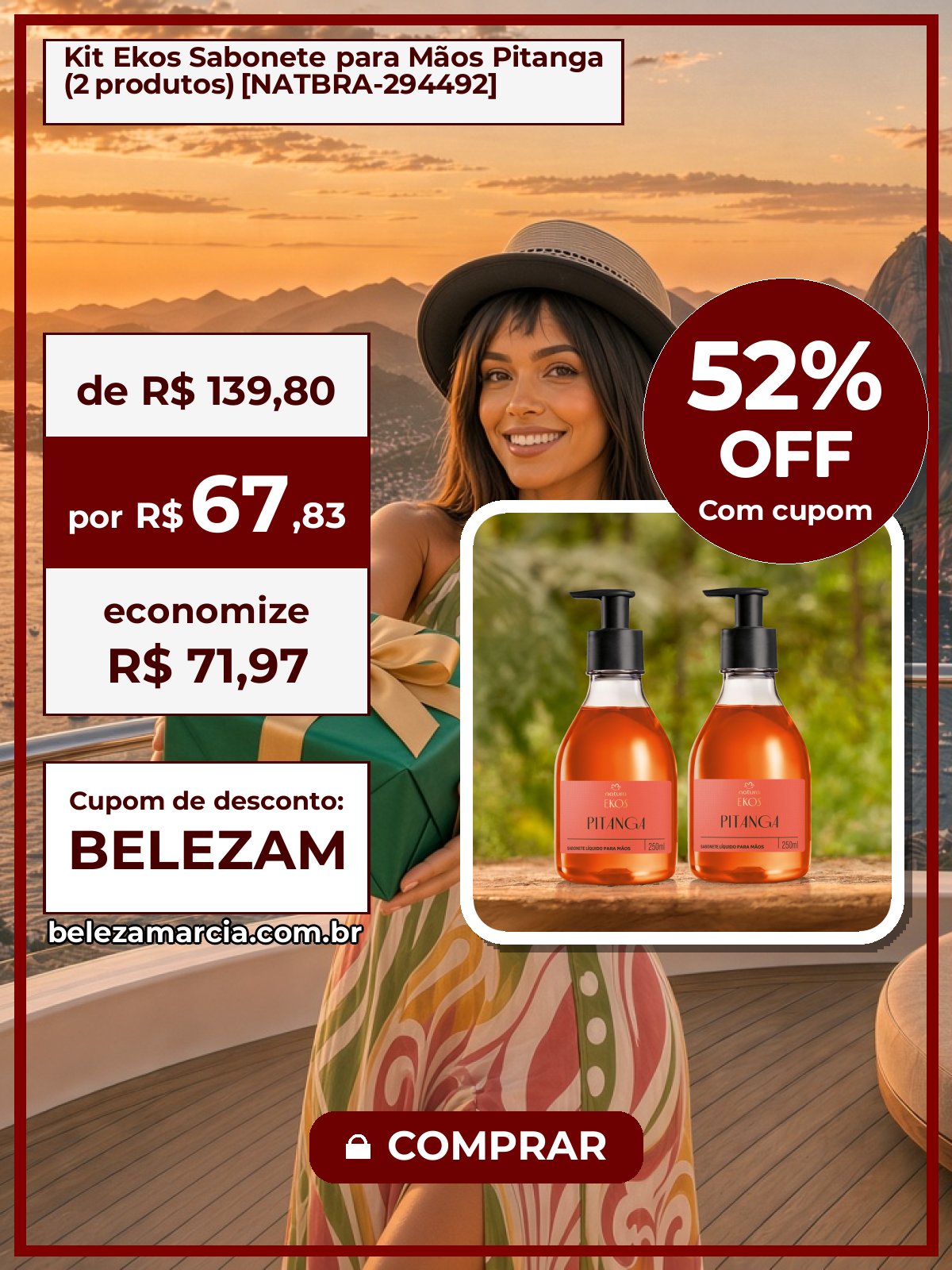 Kit Ekos Sabonete para Mãos Pitanga (2 produtos) [NATBRA-294492]