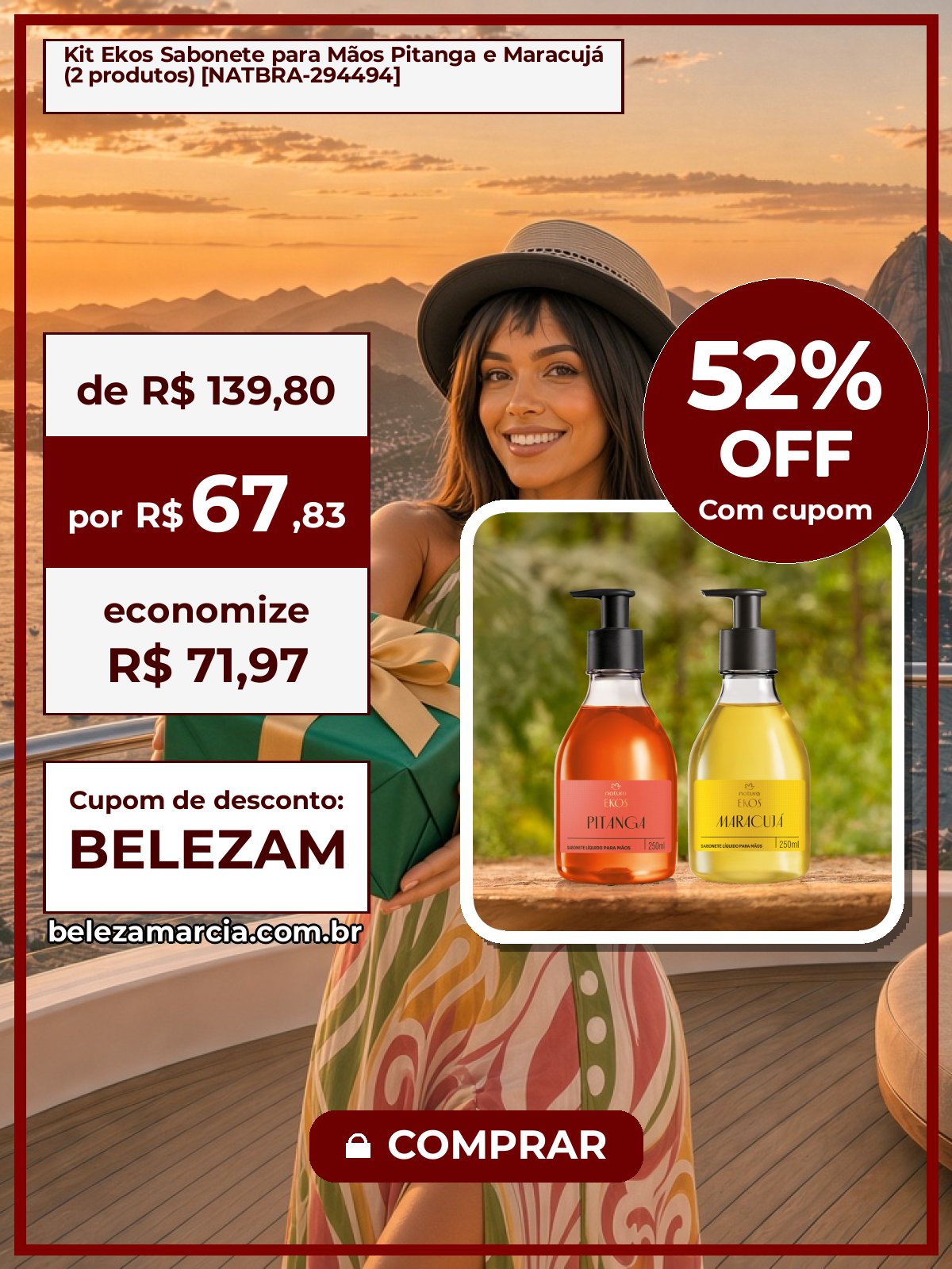 Kit Ekos Sabonete para Mãos Pitanga e Maracujá (2 produtos) [NATBRA-294494]