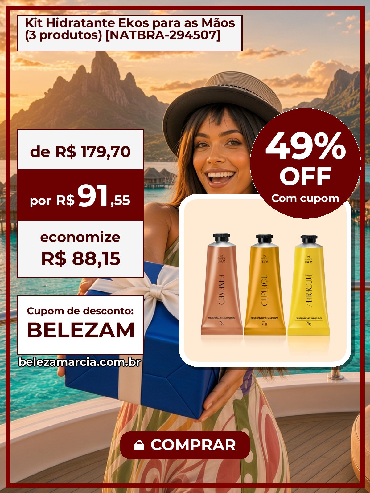 Kit Hidratante Ekos para as Mãos (3 produtos) [NATBRA-294507]