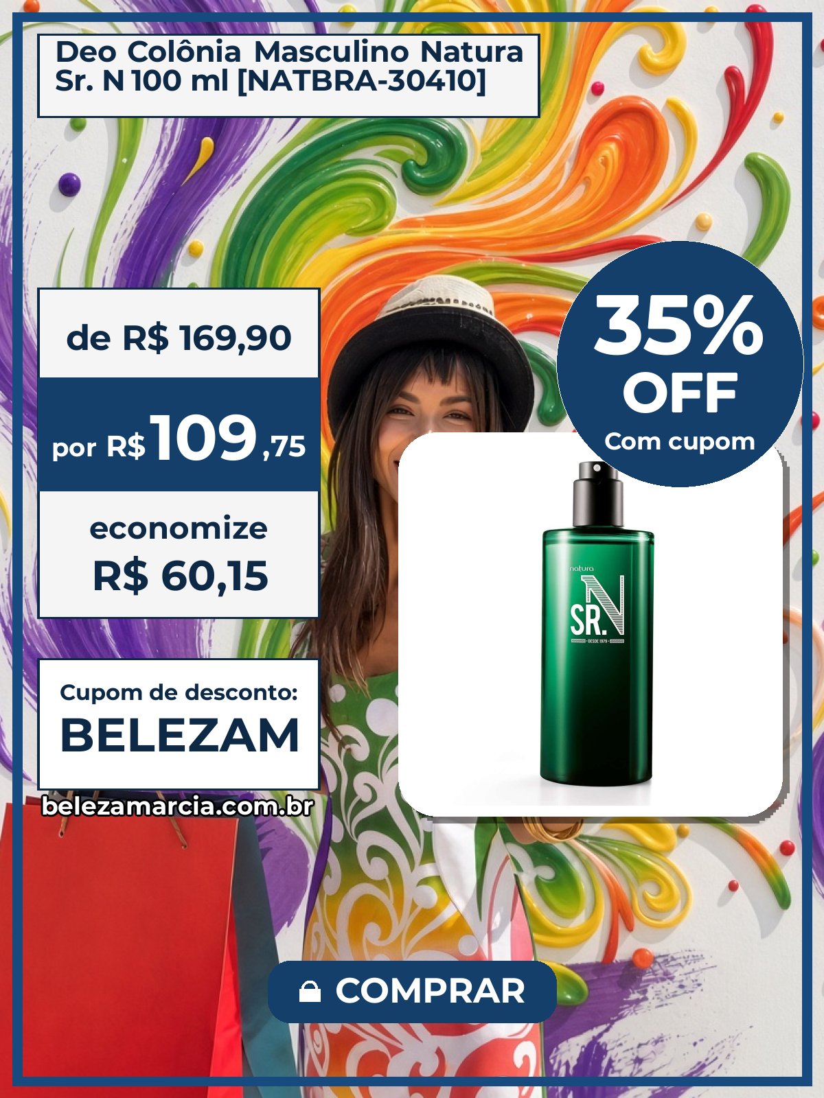 Deo Colônia Masculino Natura Sr. N 100 ml [NATBRA-30410]