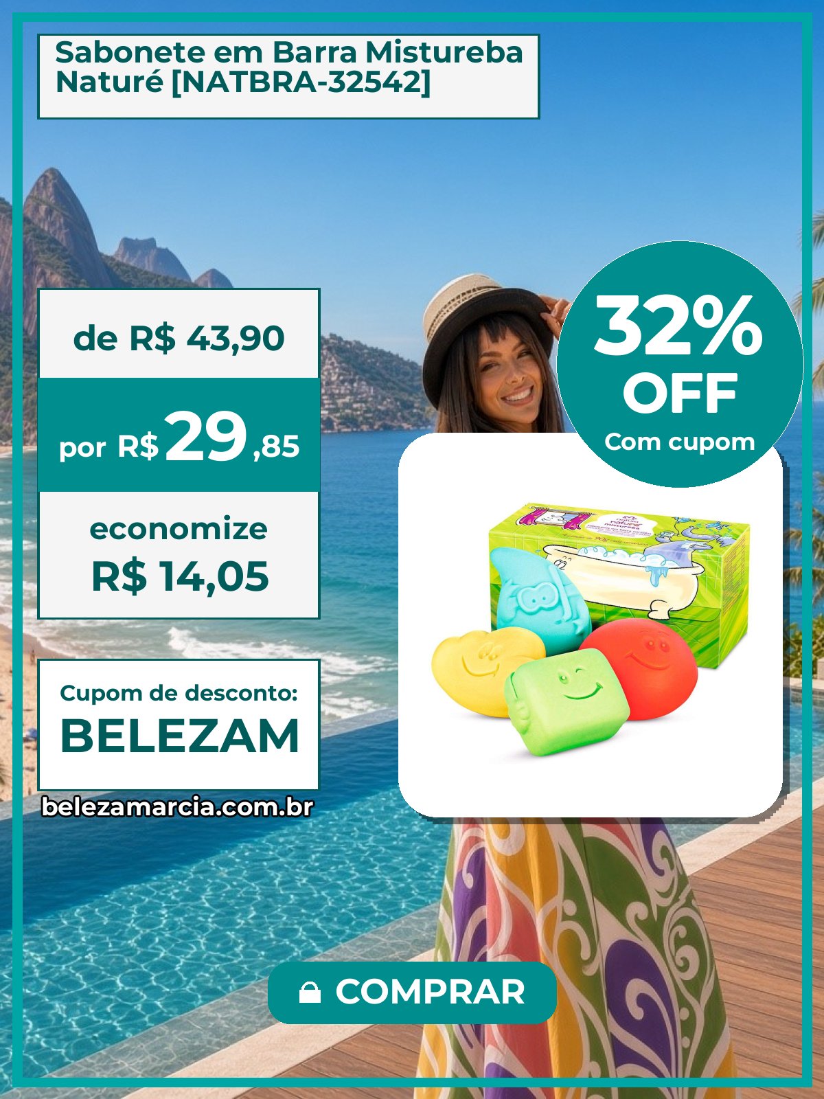 Sabonete em Barra Mistureba Naturé [NATBRA-32542]