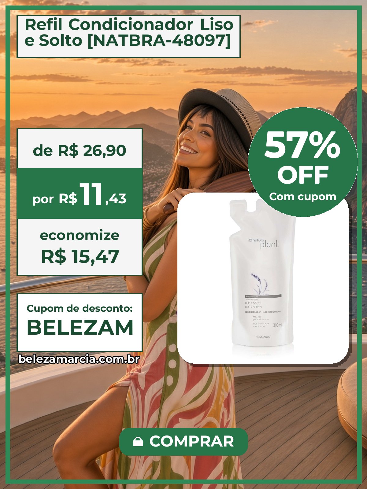 Refil Condicionador Liso e Solto [NATBRA-48097]