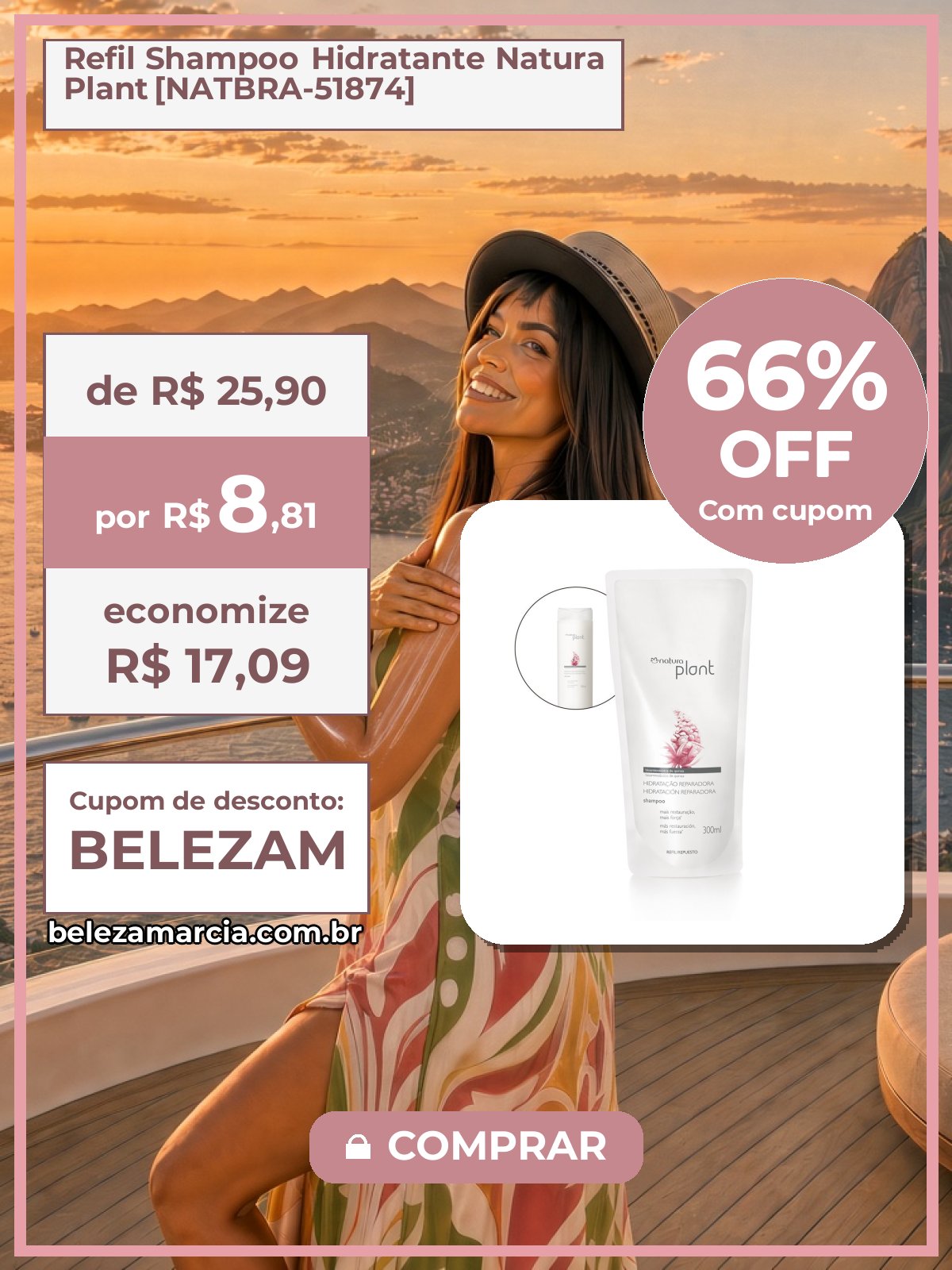 Refil Shampoo Hidratante Natura Plant [NATBRA-51874]