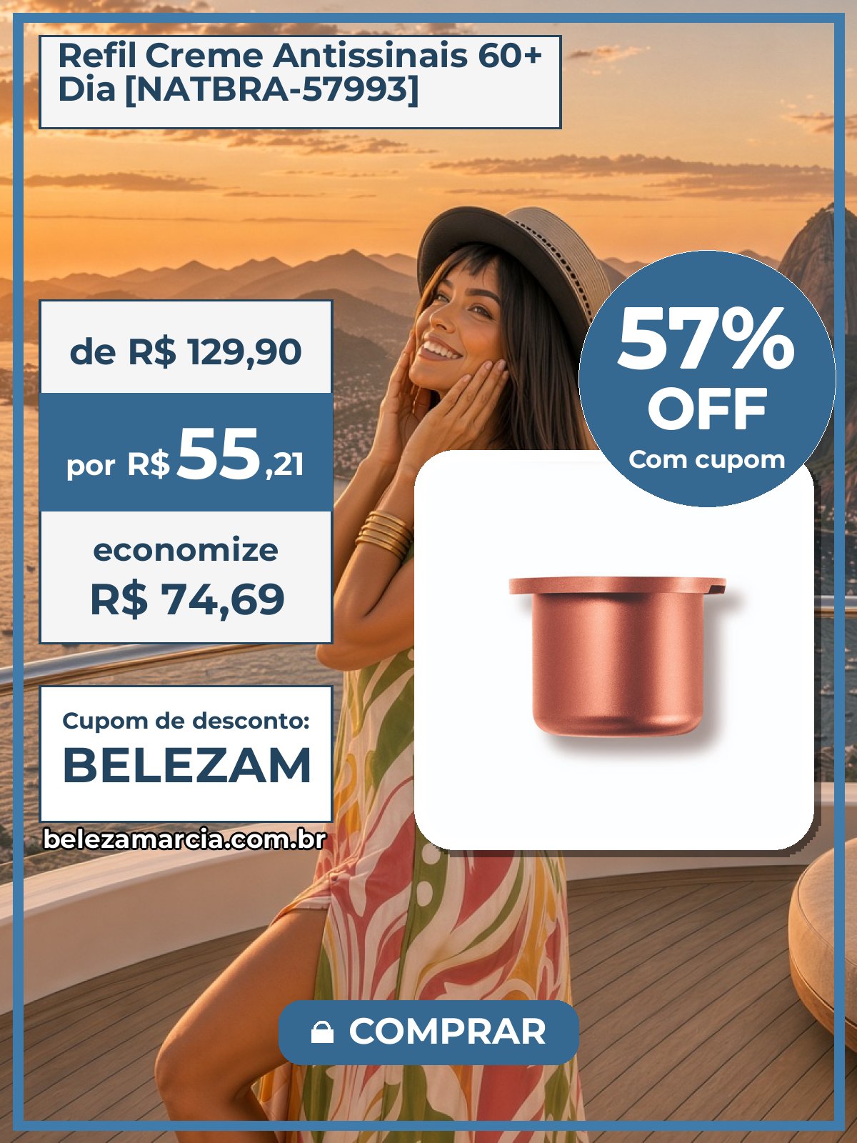 Refil Creme Antissinais 60+ Dia [NATBRA-57993]