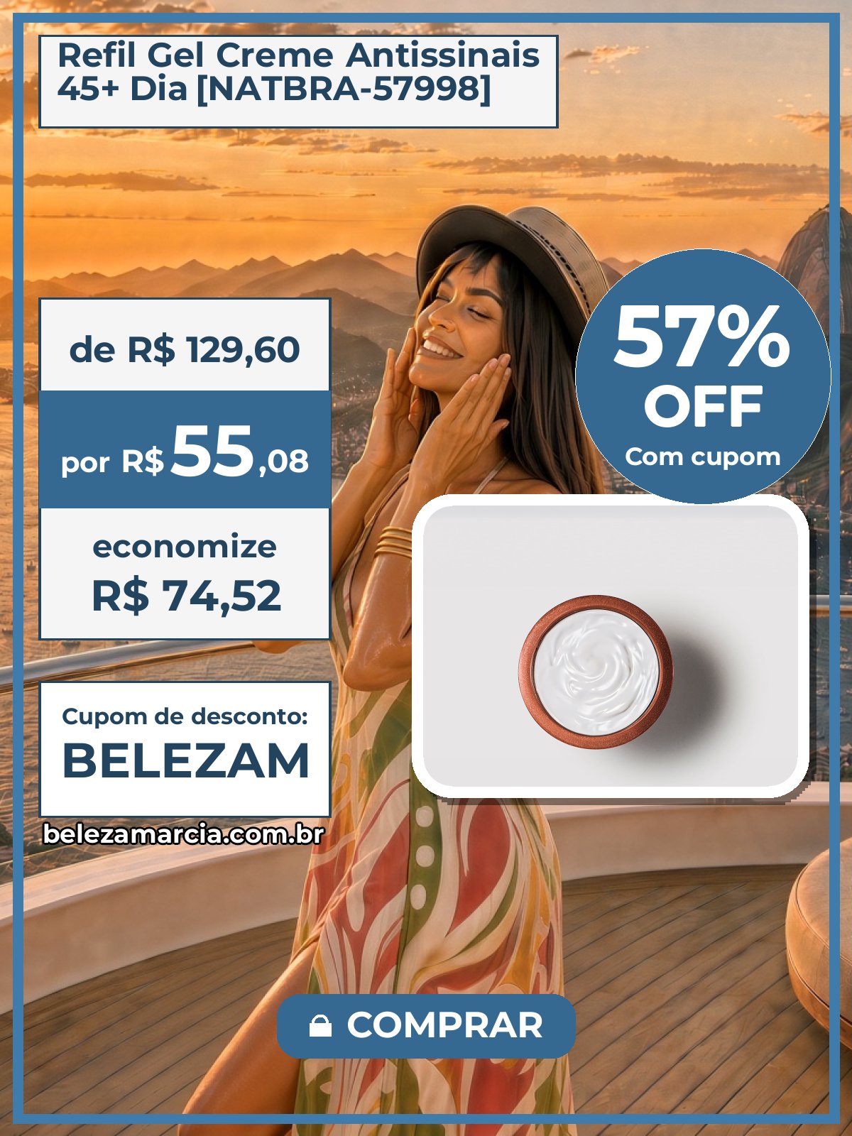 Refil Gel Creme Antissinais 45+ Dia [NATBRA-57998]