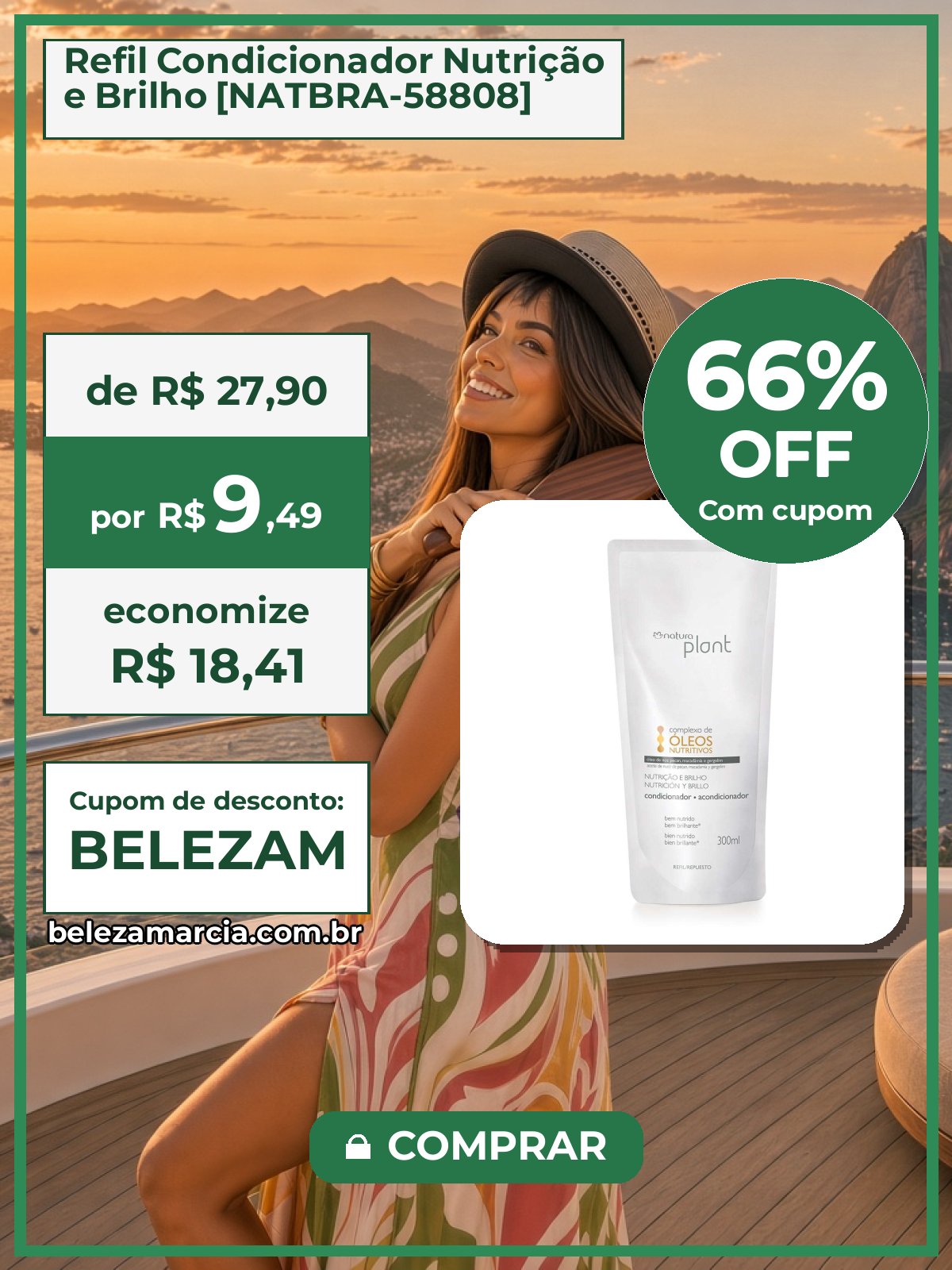 Refil Condicionador Nutrição e Brilho [NATBRA-58808]