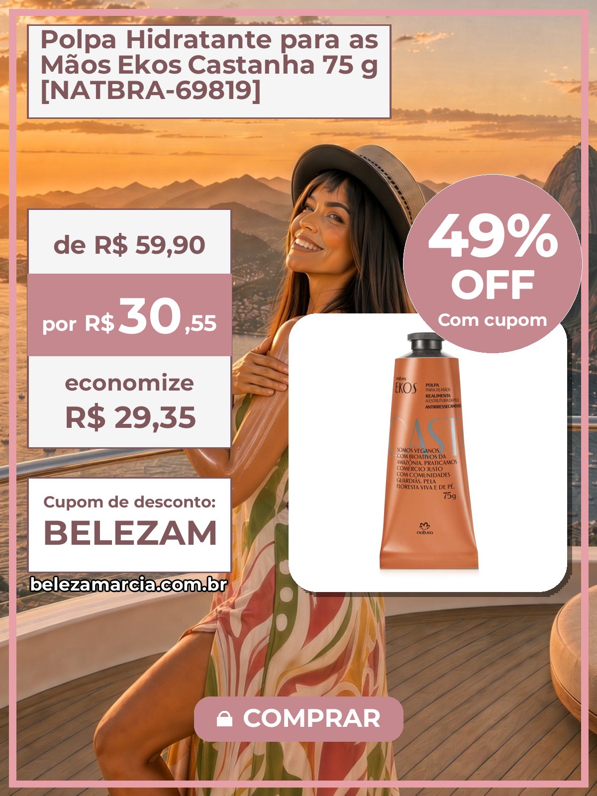 Polpa Hidratante para as Mãos Ekos Castanha 75 g [NATBRA-69819]