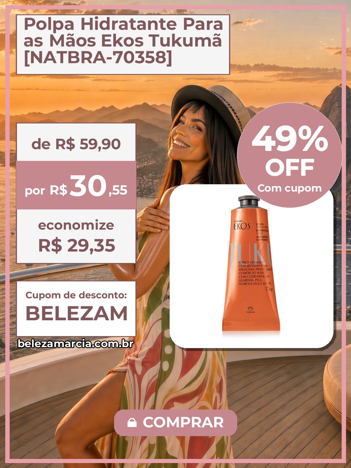 Polpa Hidratante Para as Mãos Ekos Tukumã [NATBRA-70358]