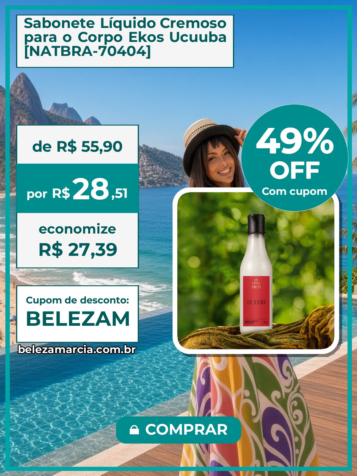 Sabonete Líquido Cremoso para o Corpo Ekos Ucuuba [NATBRA-70404]