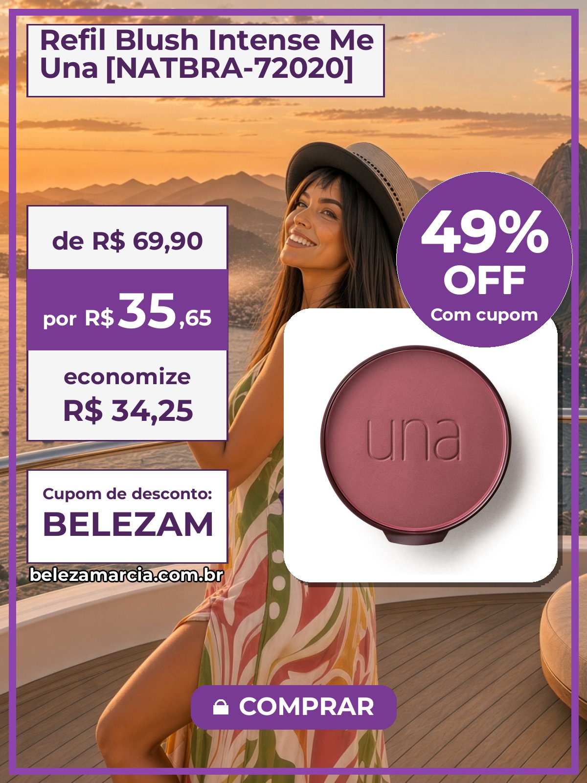 Refil Blush Intense Me Una [NATBRA-72020]