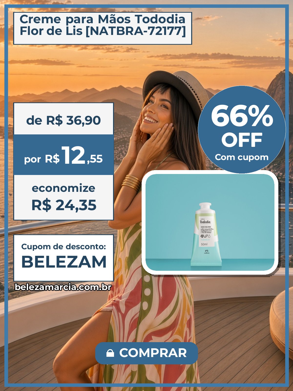 Creme para Mãos Tododia Flor de Lis [NATBRA-72177]
