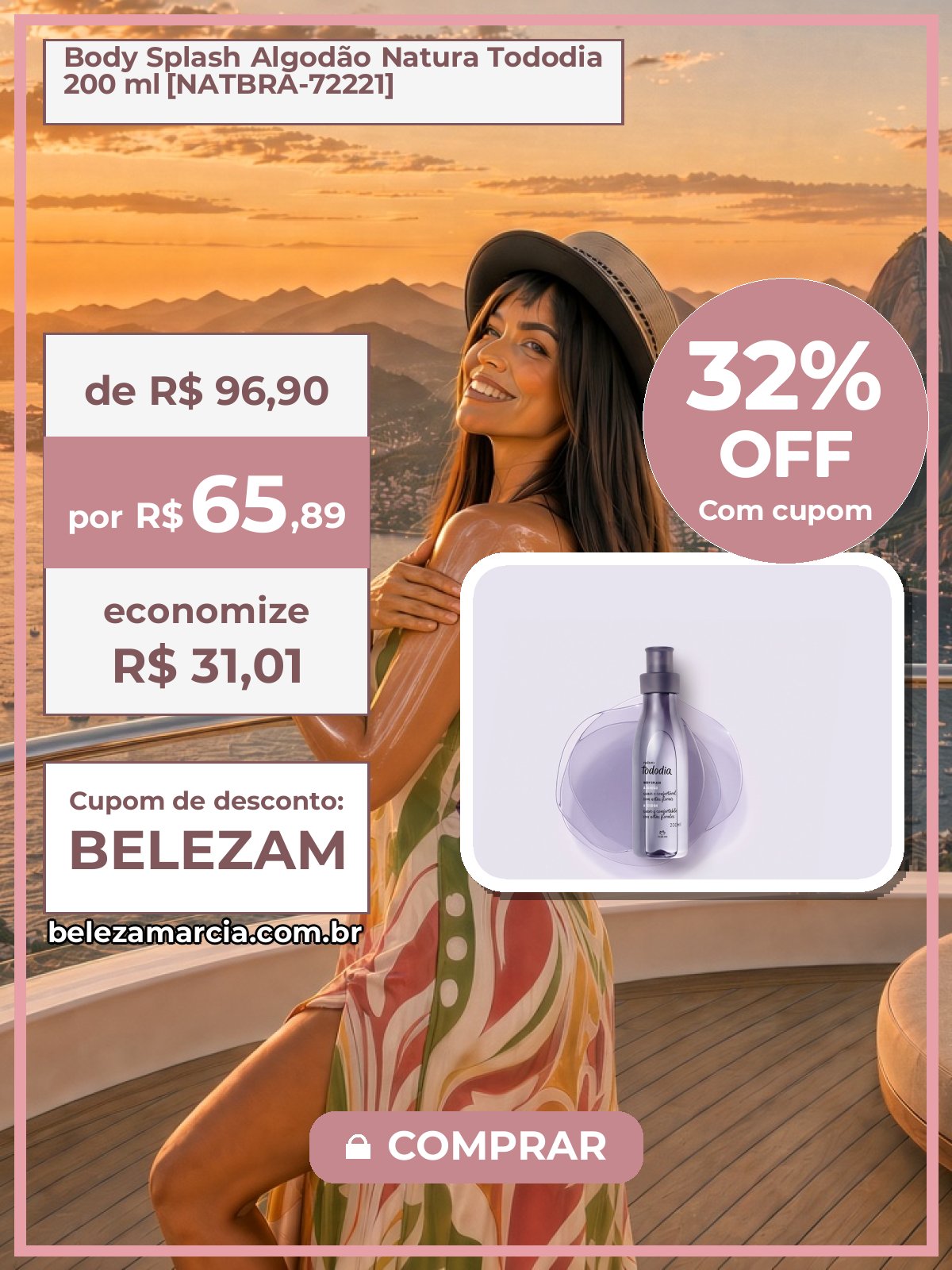 Body Splash Algodão Natura Tododia 200 ml [NATBRA-72221]