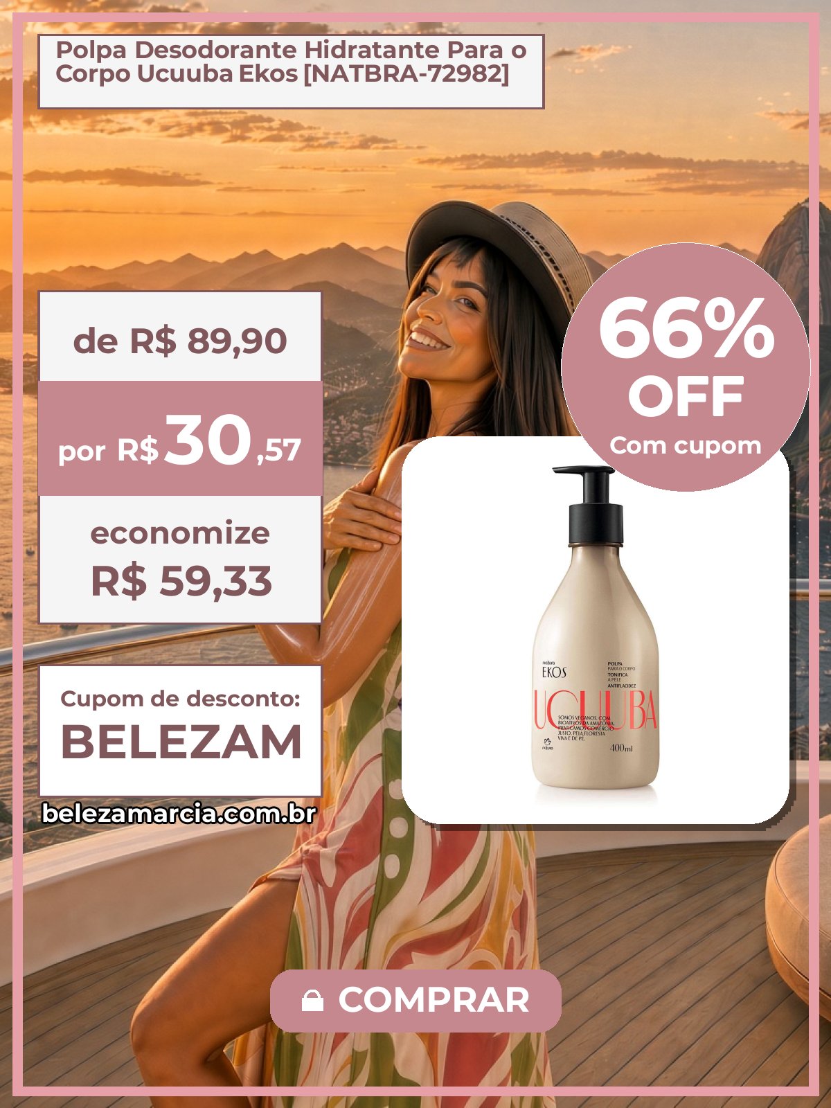 Polpa Desodorante Hidratante Para o Corpo Ucuuba Ekos [NATBRA-72982]