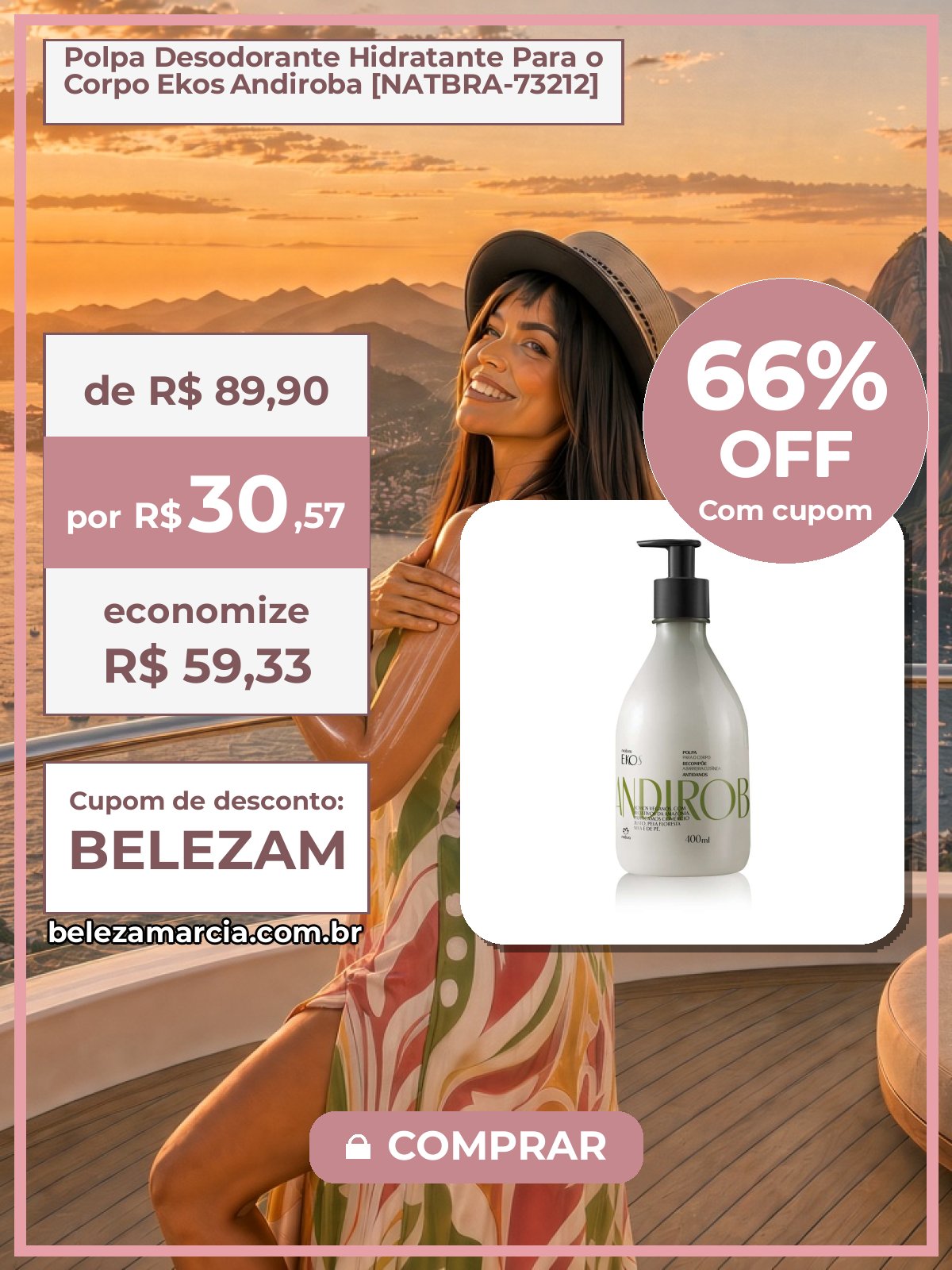 Polpa Desodorante Hidratante Para o Corpo Ekos Andiroba [NATBRA-73212]