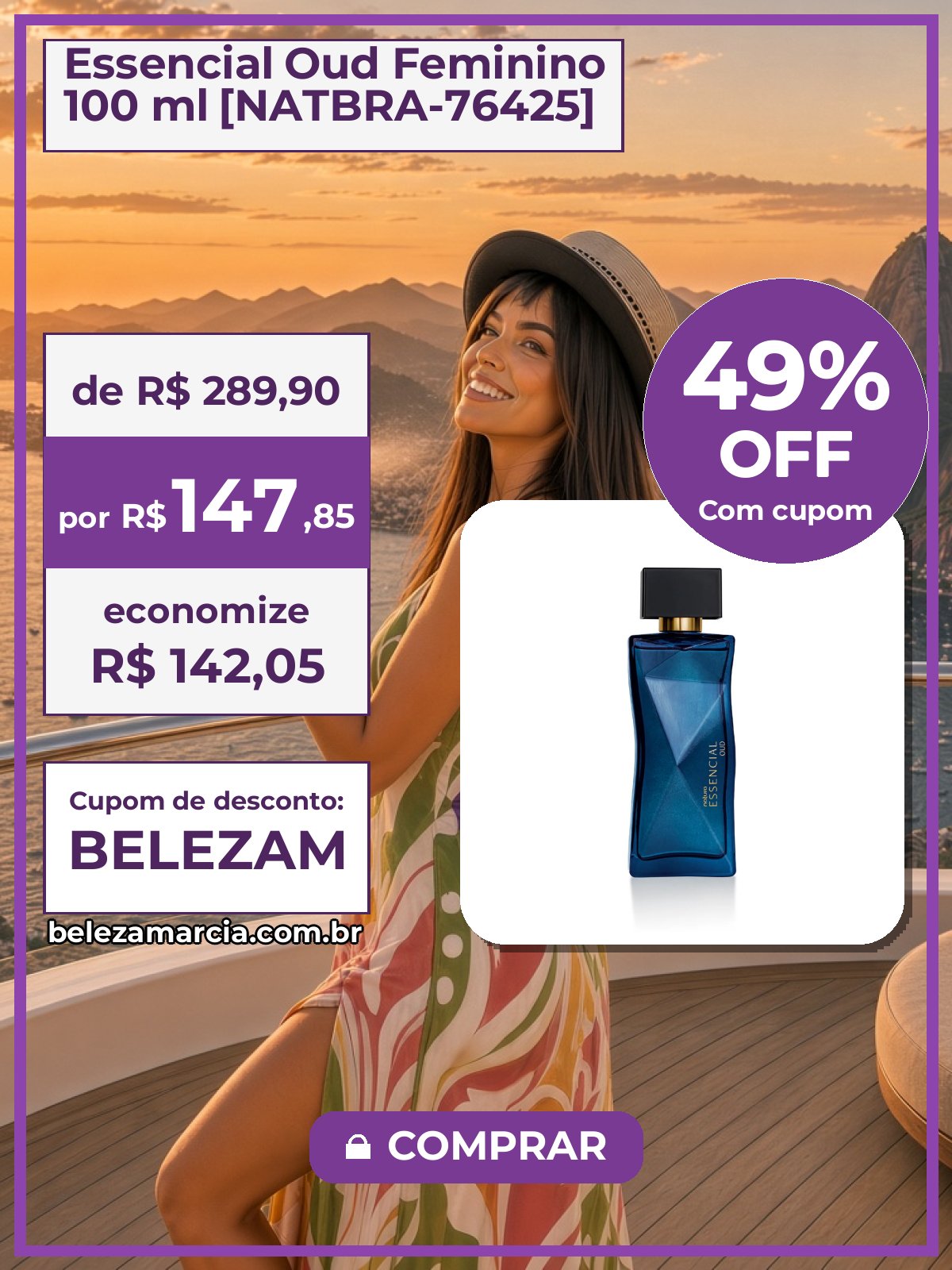 Essencial Oud Feminino 100 ml [NATBRA-76425]