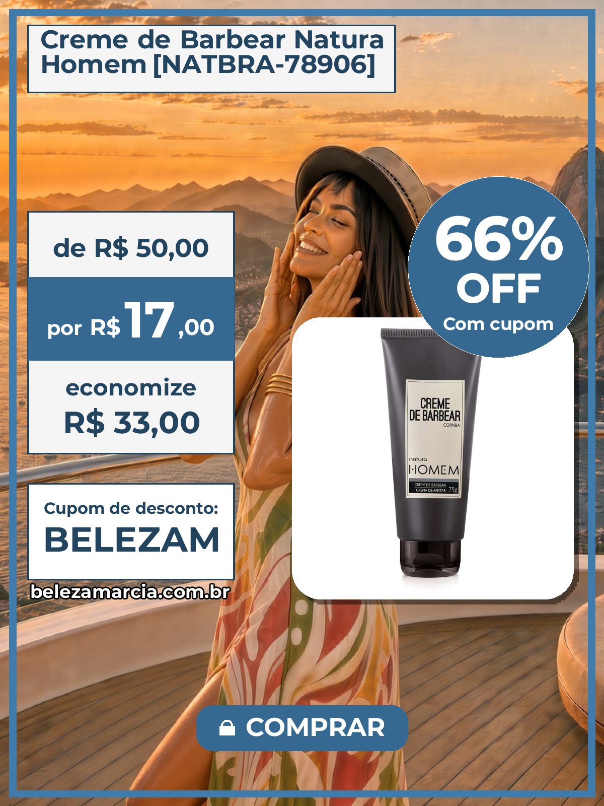 Creme de Barbear Natura Homem [NATBRA-78906]