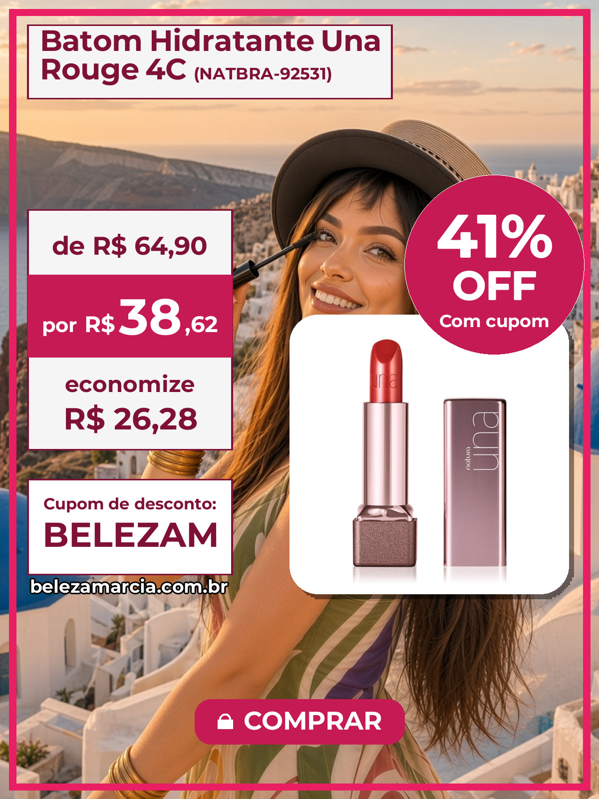 Batom Hidratante Una Rouge 4C